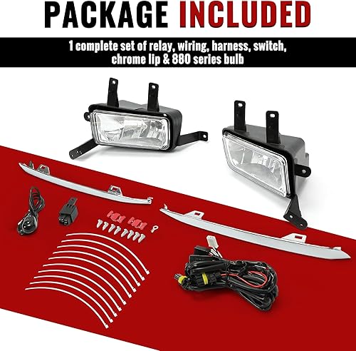 Miniatura 7 de HECASA Par de luces antiniebla compatibles con Chevy Chevrolet Tahoe Suburban 2015-2018 Reemplazo halógeno para GM2593160 GM259216 GM2592311