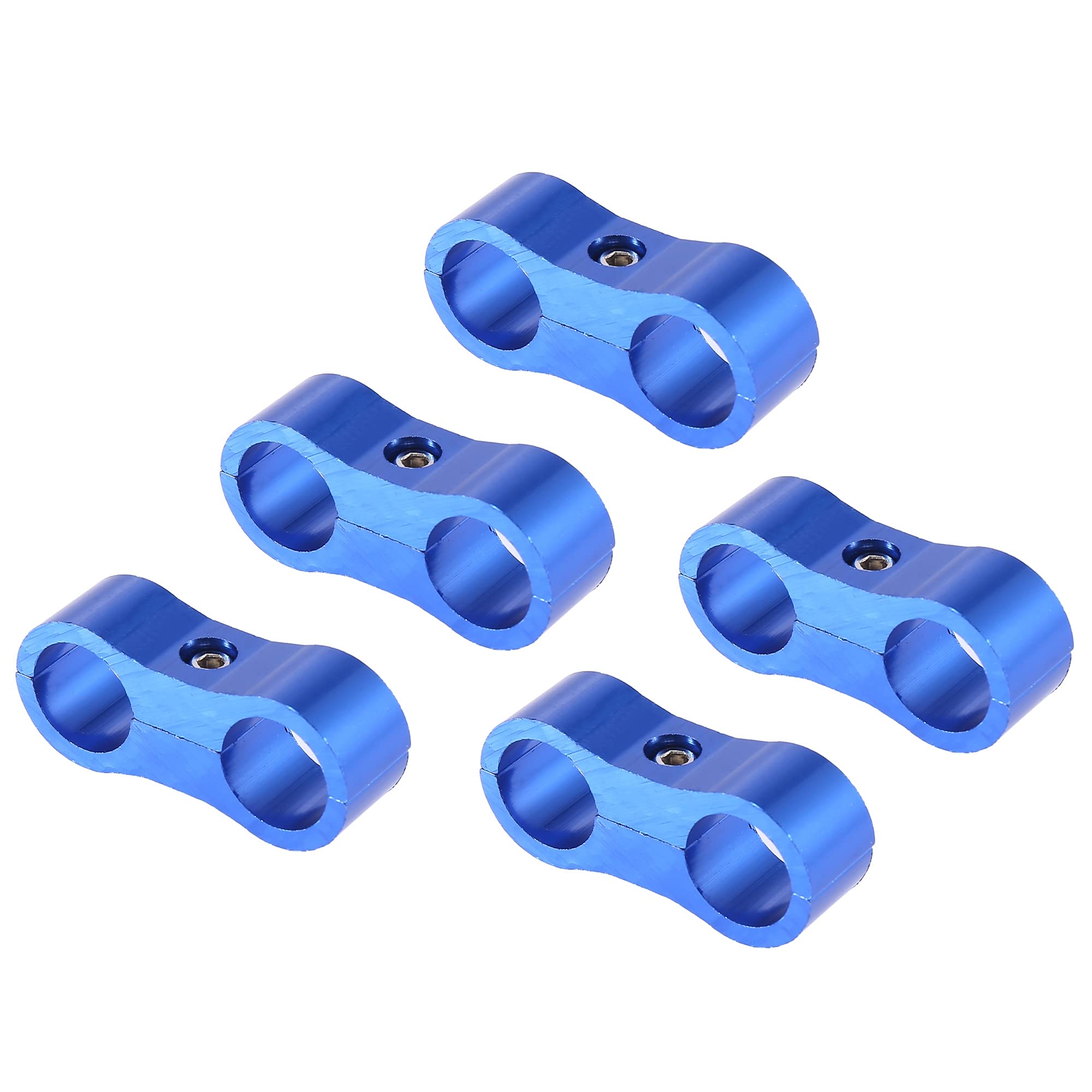 Collier de serrage AN6 bleu pour stopper les vibrations du tuyau d'huile moteur