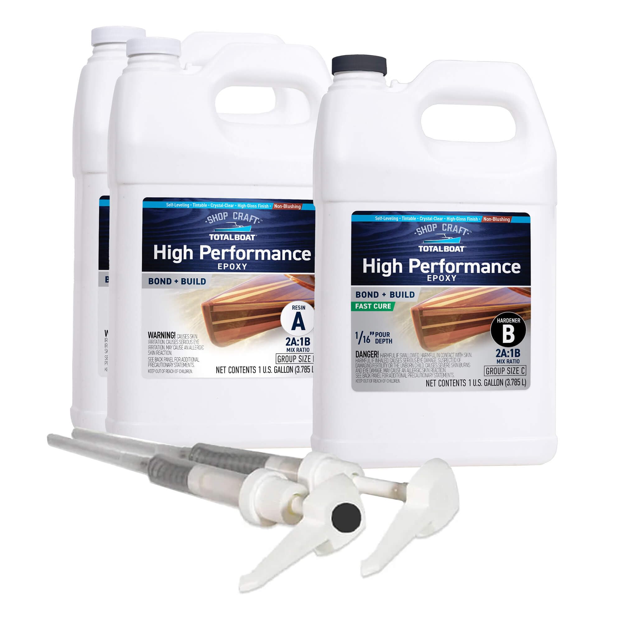 TotalBoat High Performance Clear Marine Epoxy Resin - 3 Gallon Kit, Fast