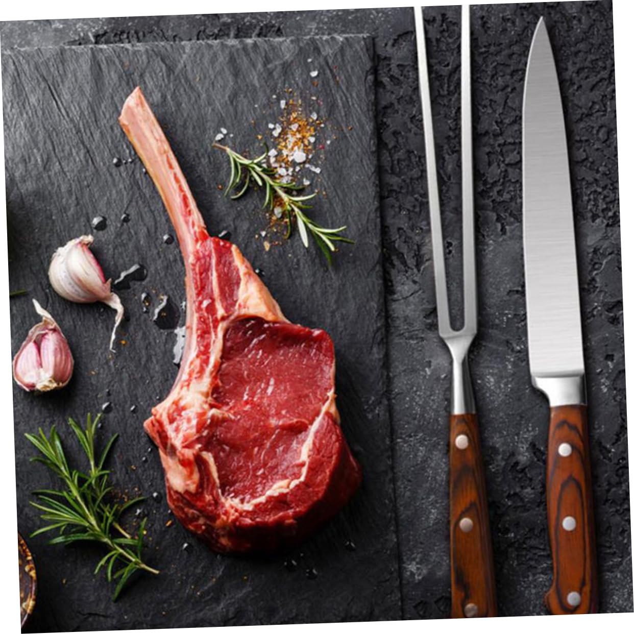 VANZACK Forchettone Barbecue in Acciaio Inox Taglierina Per Esterni Utensile Per Grigliare Facile Da Usare e Pulire Adatto Per Chef e Casalinghe