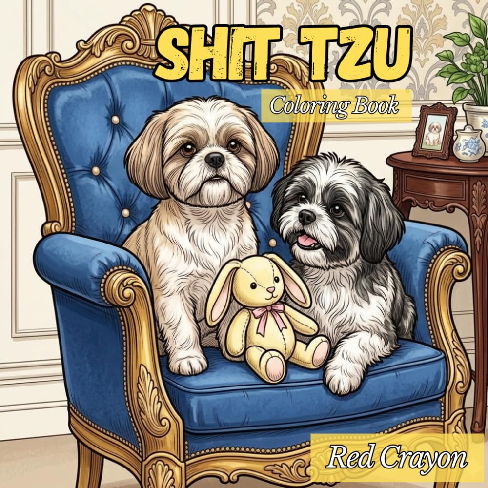 Shit Tzu Coloring Book: 50 Stress Relief Coloring Pages for All Shit Tzu Lovers