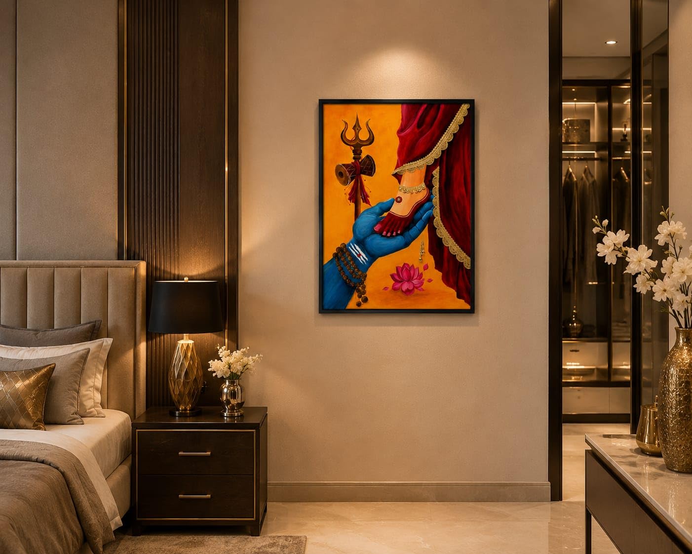 Shiv Parvati Charan Canvas Print 14×18 in (35.56×45.72 cm) | Size Options-image-22