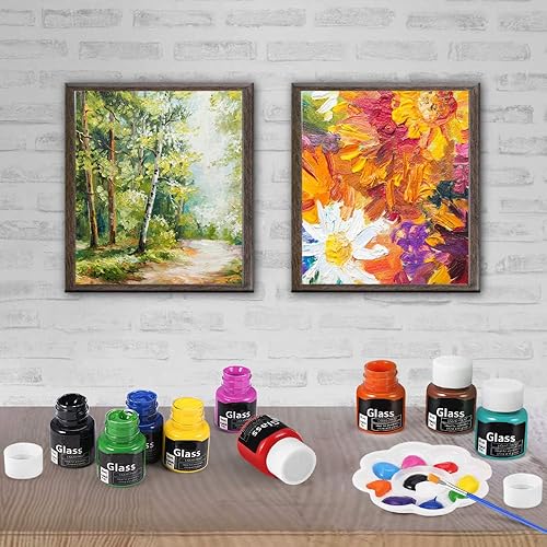 Miniatura 2 de Pintura de vitrales, a base de laca para pintura artística de vidrio superior, pintura permanente para ventanas, juego de pintura de galería,