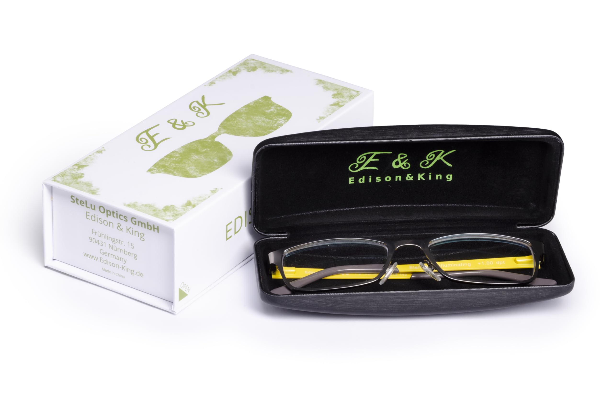 Edison & King Gafas presbicia Hombre - anti luz azul - Christales premium - „Elements“