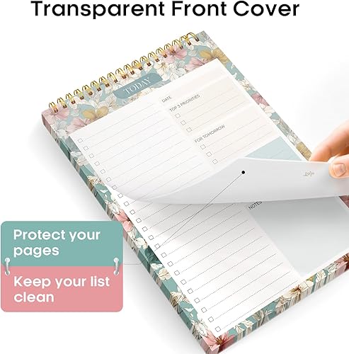 Miniatura 66 de Taja Bloc de notas de lista de tareas pendientes para el trabajo con 52 hojas, 9.8 x 6.5 pulgadas, planificador diario sin fecha, perfecto