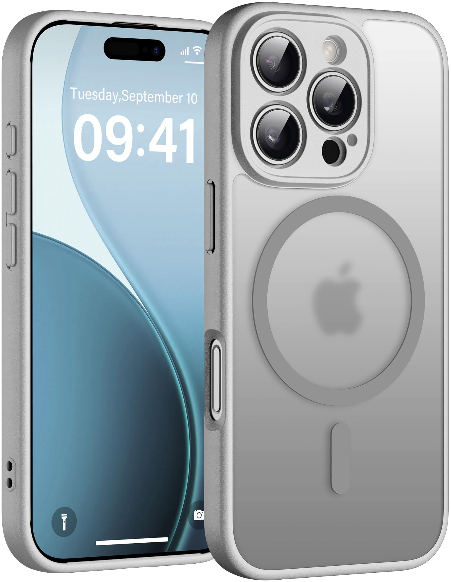Helssitot für Hülle mit Magsafe, Militär-Grade Stoßfest Kratzfest Anti-Fingerabdruck Magnetisch Rückseite Matt Handyhülle für