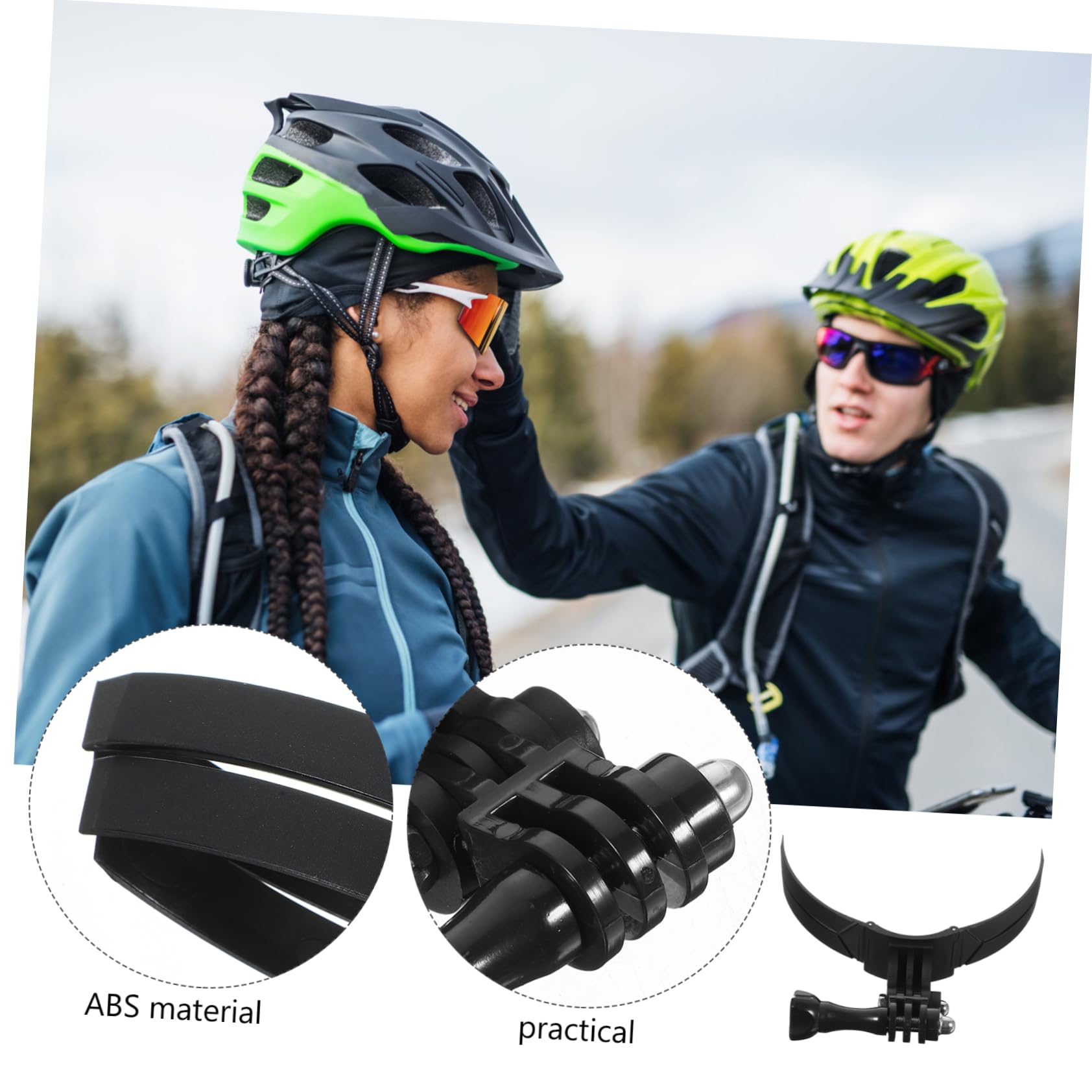 OUNONA Motorcycle Chin Mount Stand for Sports Cameras Holder Lightweight and Portable Design for Cycling and Skiing Activities Fit for Various Devices