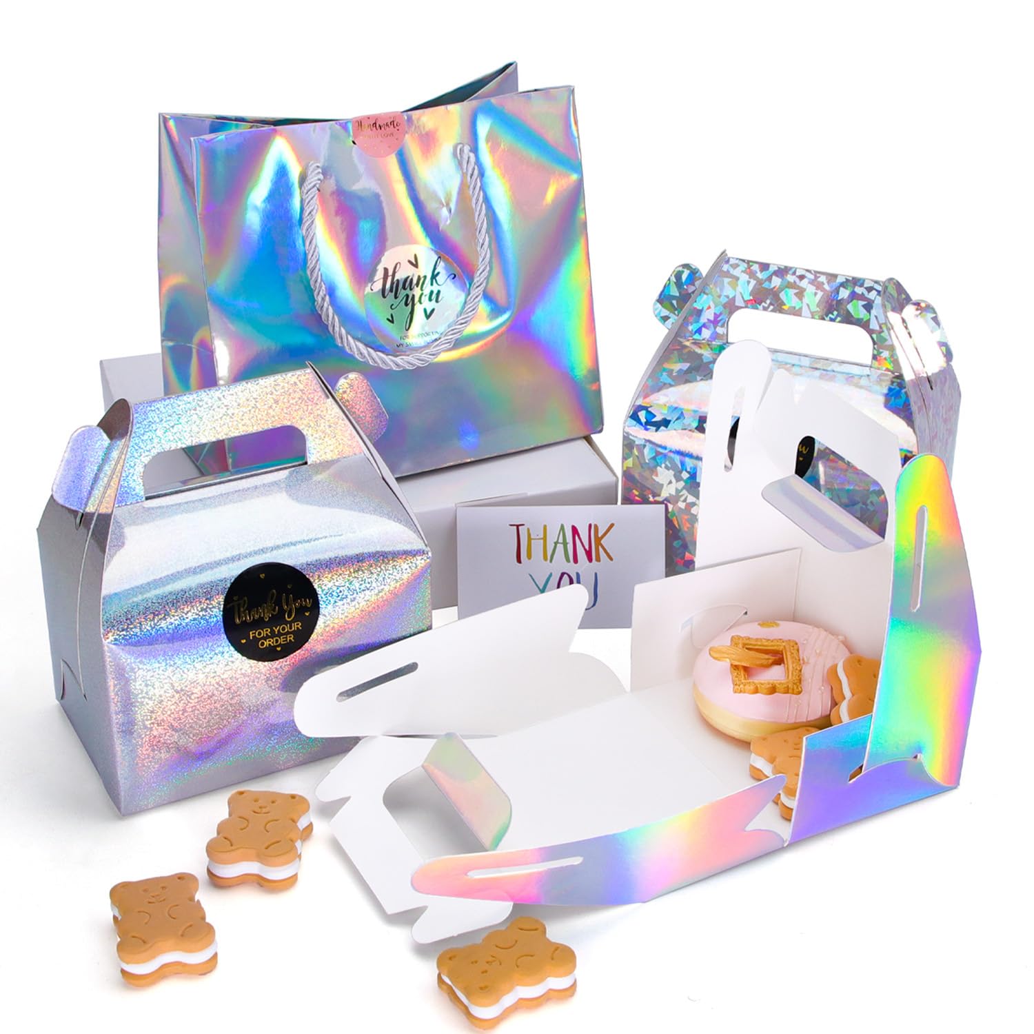 10/20/50 pièces boîtes de friandises décoratives 13x8.5x8 cm Coffrets Cadeaux Polyvalents pour fête d'anniversaire d'enfants, faveurs de Mariage, noël
