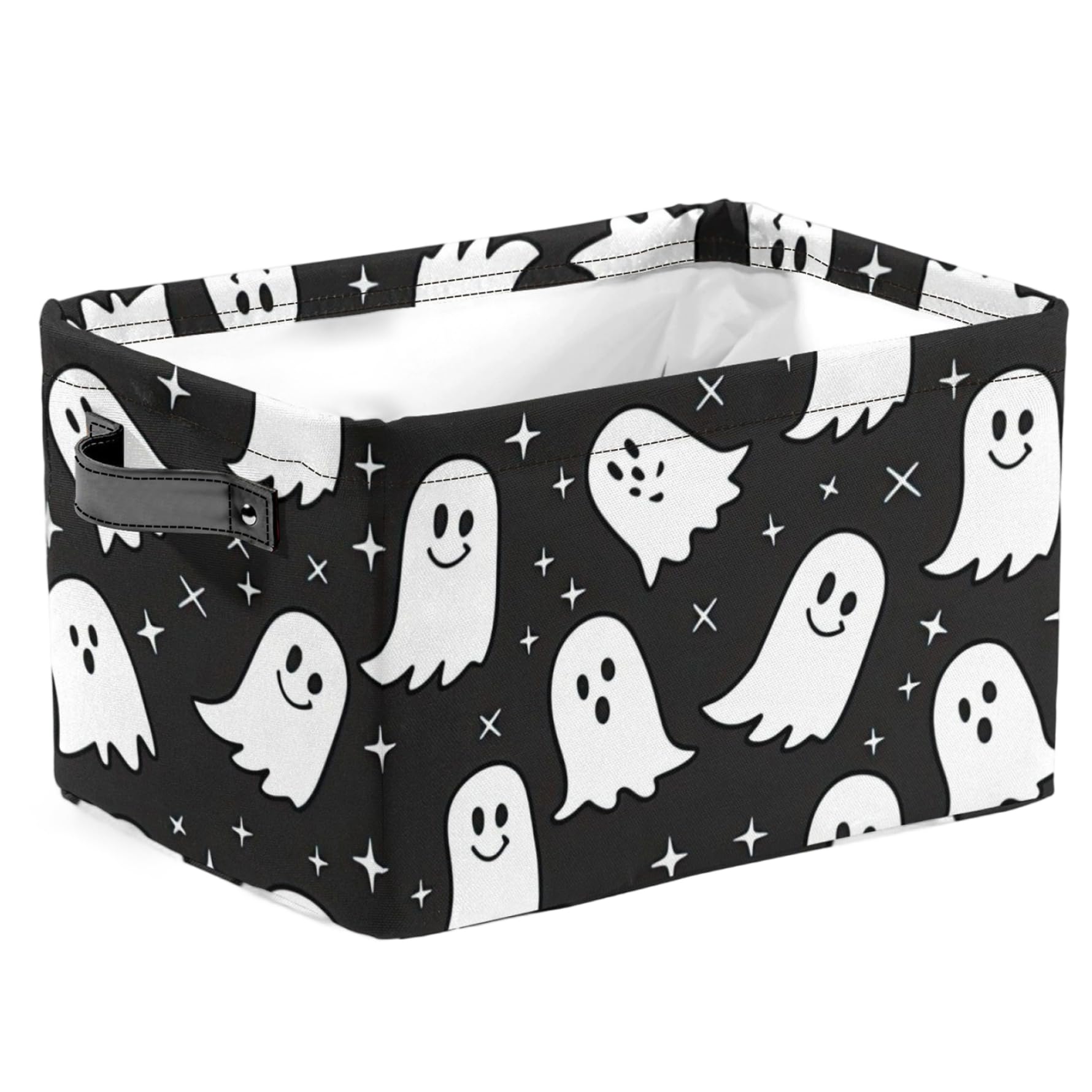 Cesta fantasma de Halloween para decorar la sala y guardar juguetes infantiles