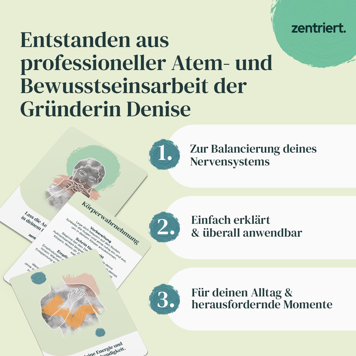 Achtsamkeitskarten Set – 36 Übungen für innere Ruhe, Entspannung & Achtsamkeit | Atemübungen, Körper, Nervensystemübungen & Breathwork