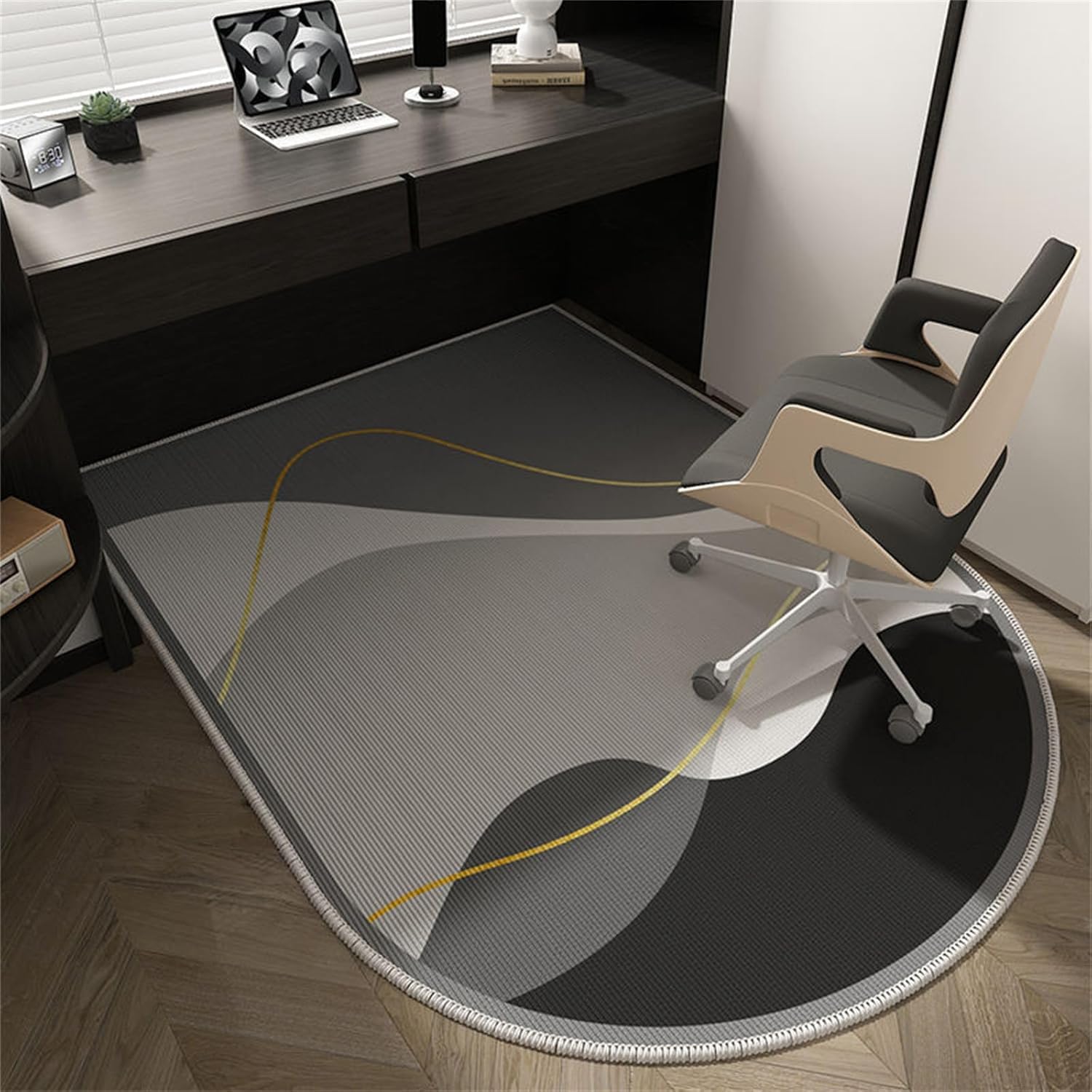 SSDDLZEQ Premium durable range Office Chair Mats, Suitable For Carpets And Hardwood Floors(Schwarz,60x90cm)