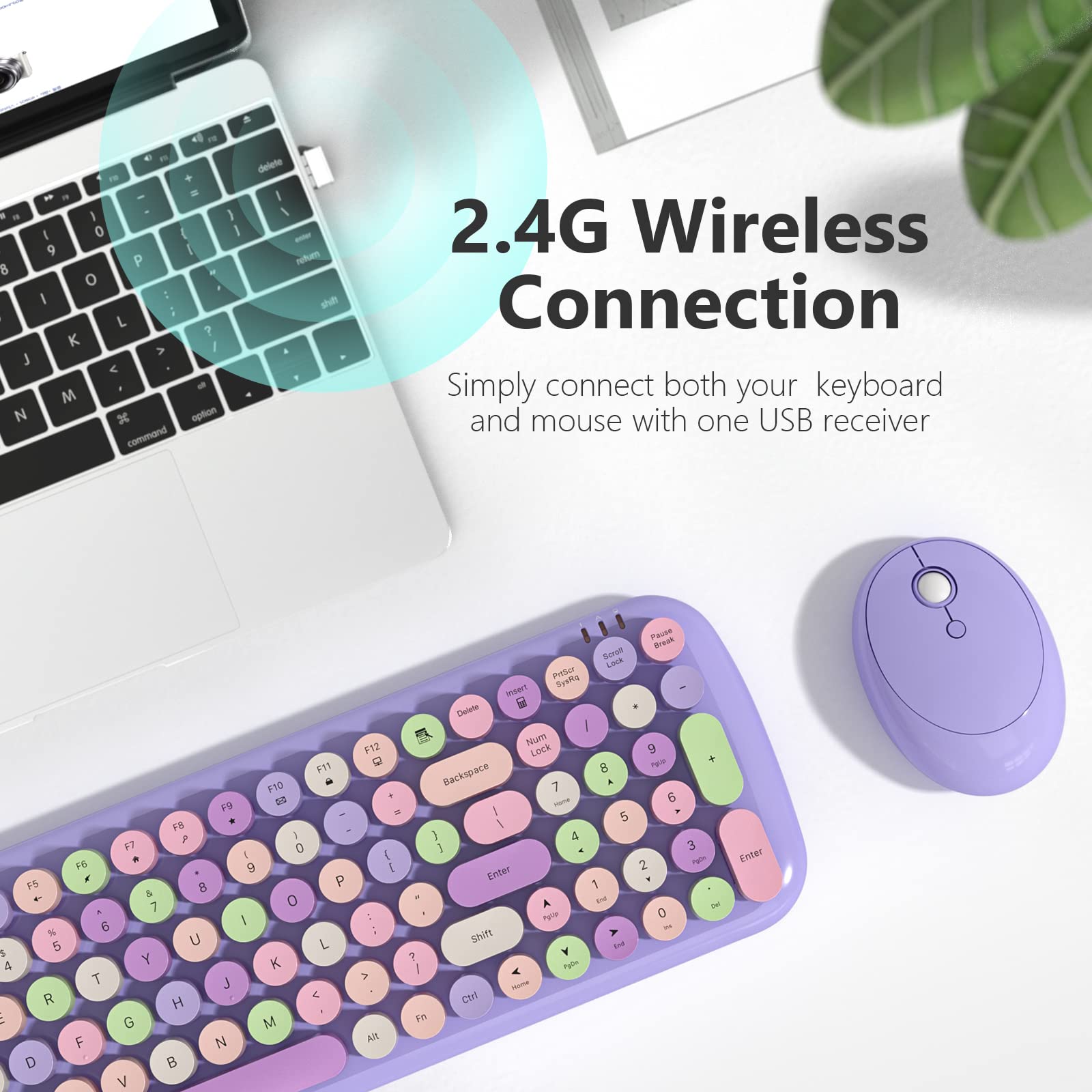 TECKNET Mouse Wireless, Pro 2.4G Mouse Senza Fili Ergonomico 4000 DPI