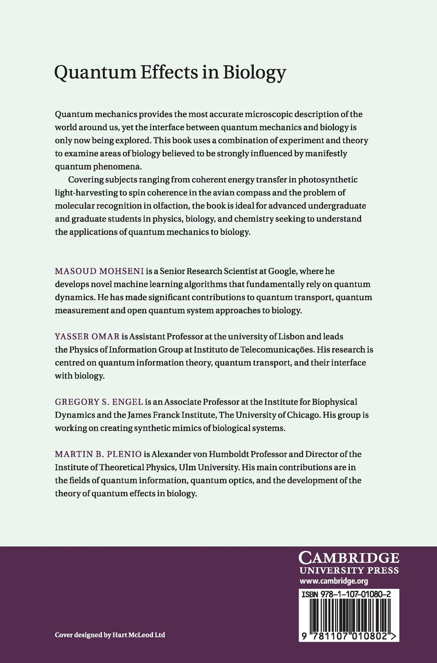 Quantum Effects in Biology