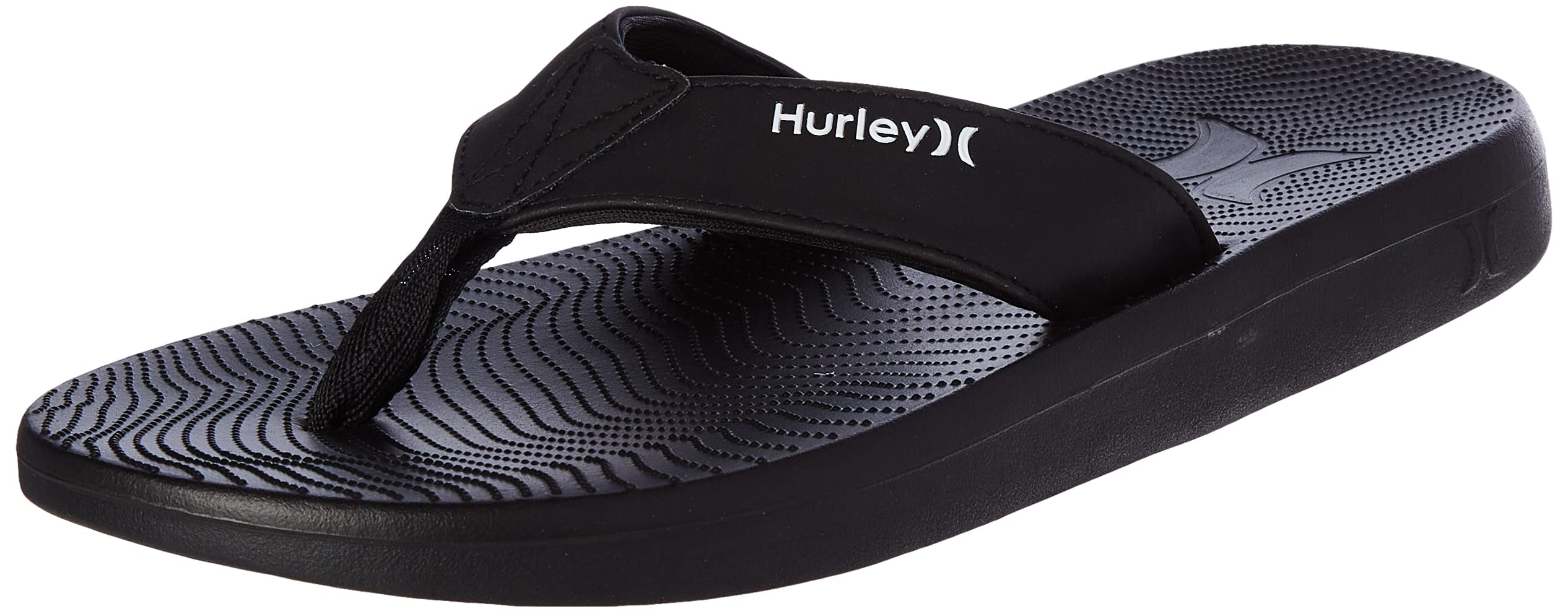 Hurley HFS00840098 Crest Flip-Flops Black/White 8 M Black/White 8