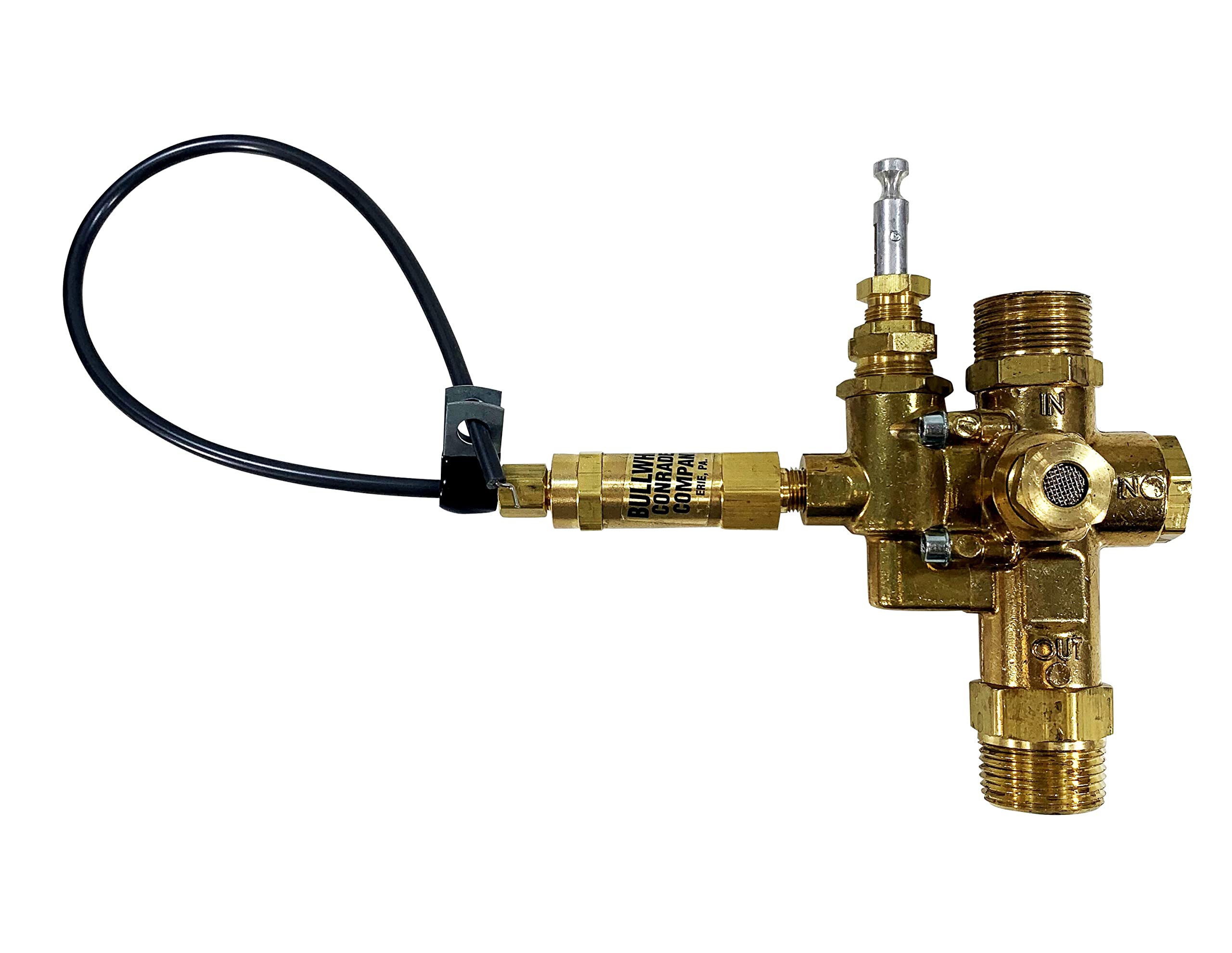 Ingresso superiore a compressione da 3/4" x 3/4" MNPT Oulet, valvola di ritegno pilota di scarico combinata con cavo di controllo dell'acceleratore, compressori d'aria a gas max 6,5 HP (valvola