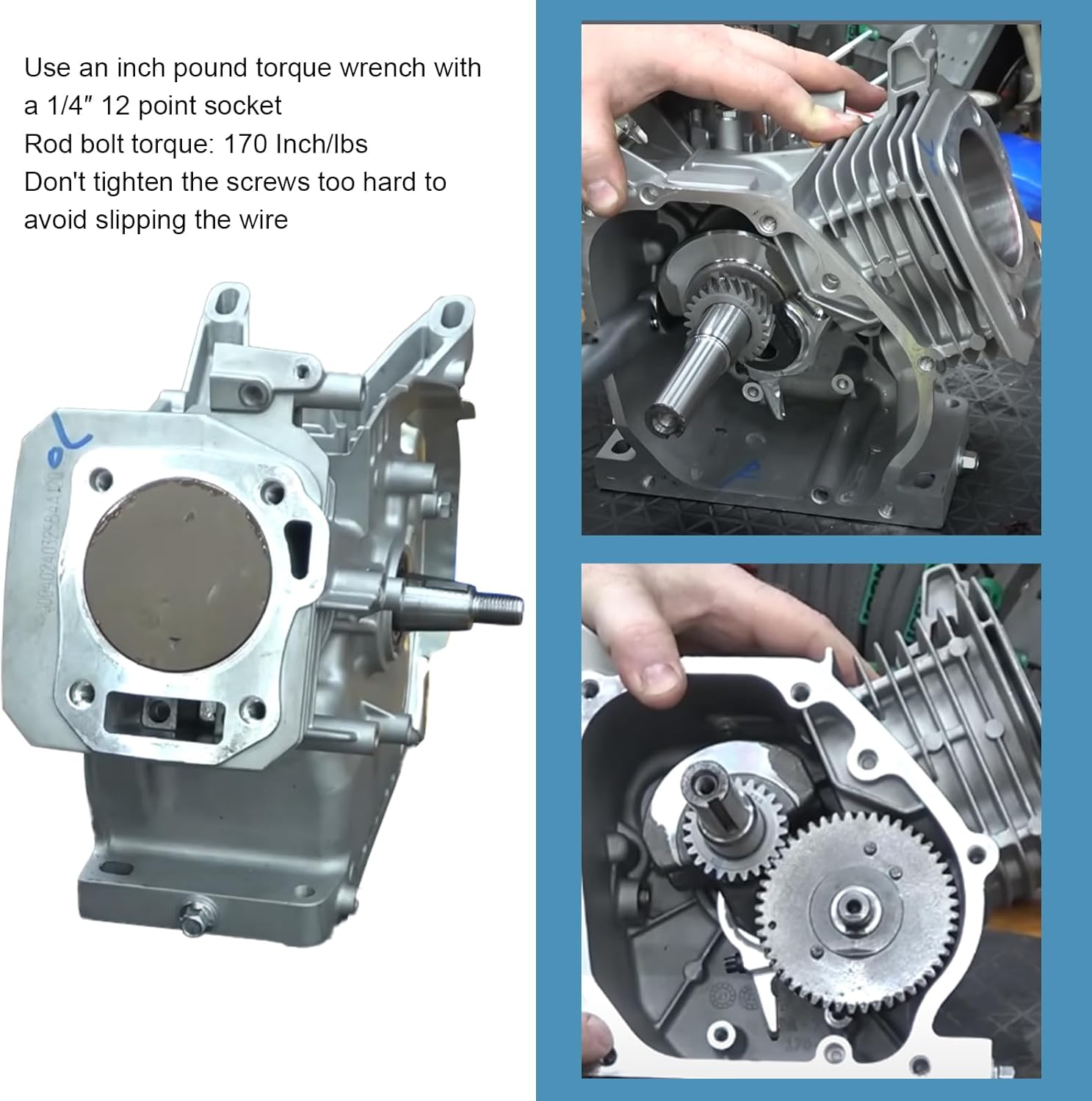 3.308" Billet Aluminum Connecting Rod With 70mm Ceramic Coated Flat Top Piston .550 Gaskets For Predator 212cc Hemi/Non-Hemi Engines Go Kart Parts