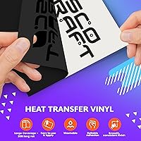Vista 3 de Frisco Craft Rollos de vinilo HTV – Rollos de vinilo de transferencia de calor para impresiones personalizadas – Rollo HTV mate de 12 pulgadas x 20