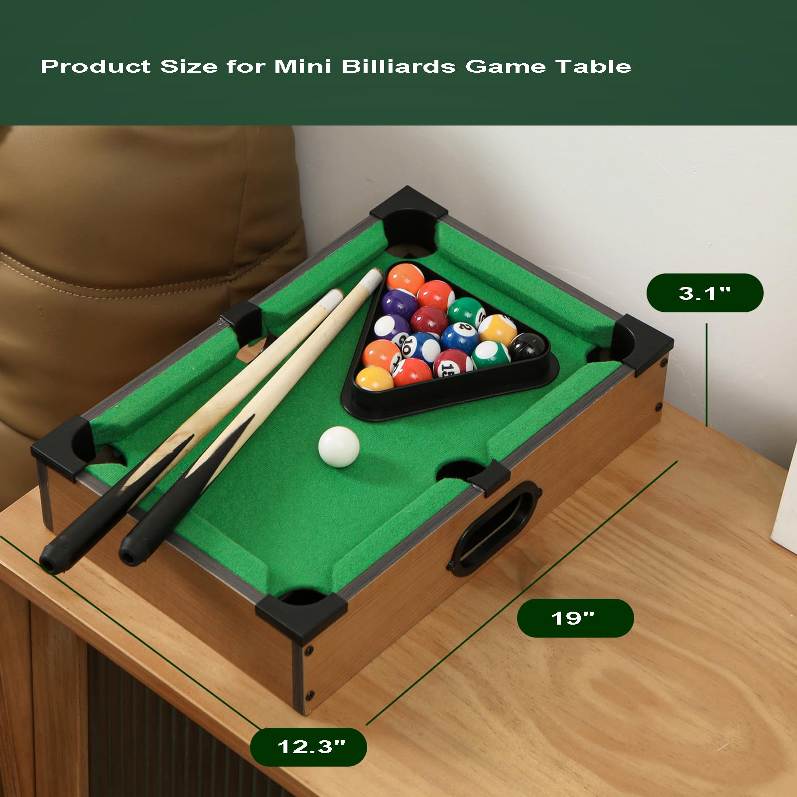 Mini mesa de billar de madera, juego de mesa para fiestas nocturnas familiares, regalo para amantes de los gatos