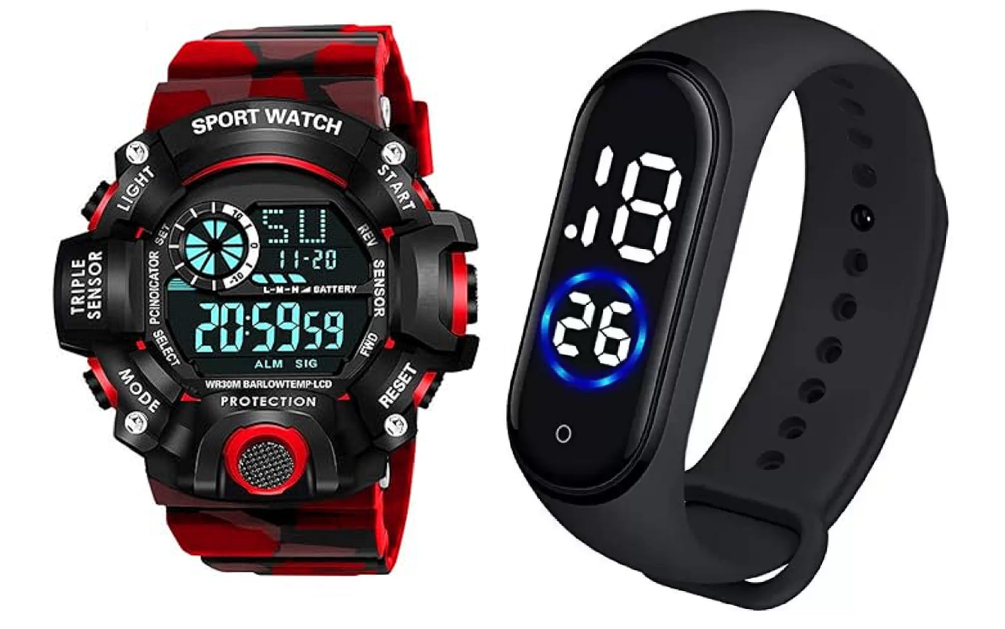 ZUPERIA Digital Sports Multi Functional Black Dial Watch for Mens Boys -Z333-REDBLACK (B0CL6STNYD) Amazon Price History, Amazon Price Tracker