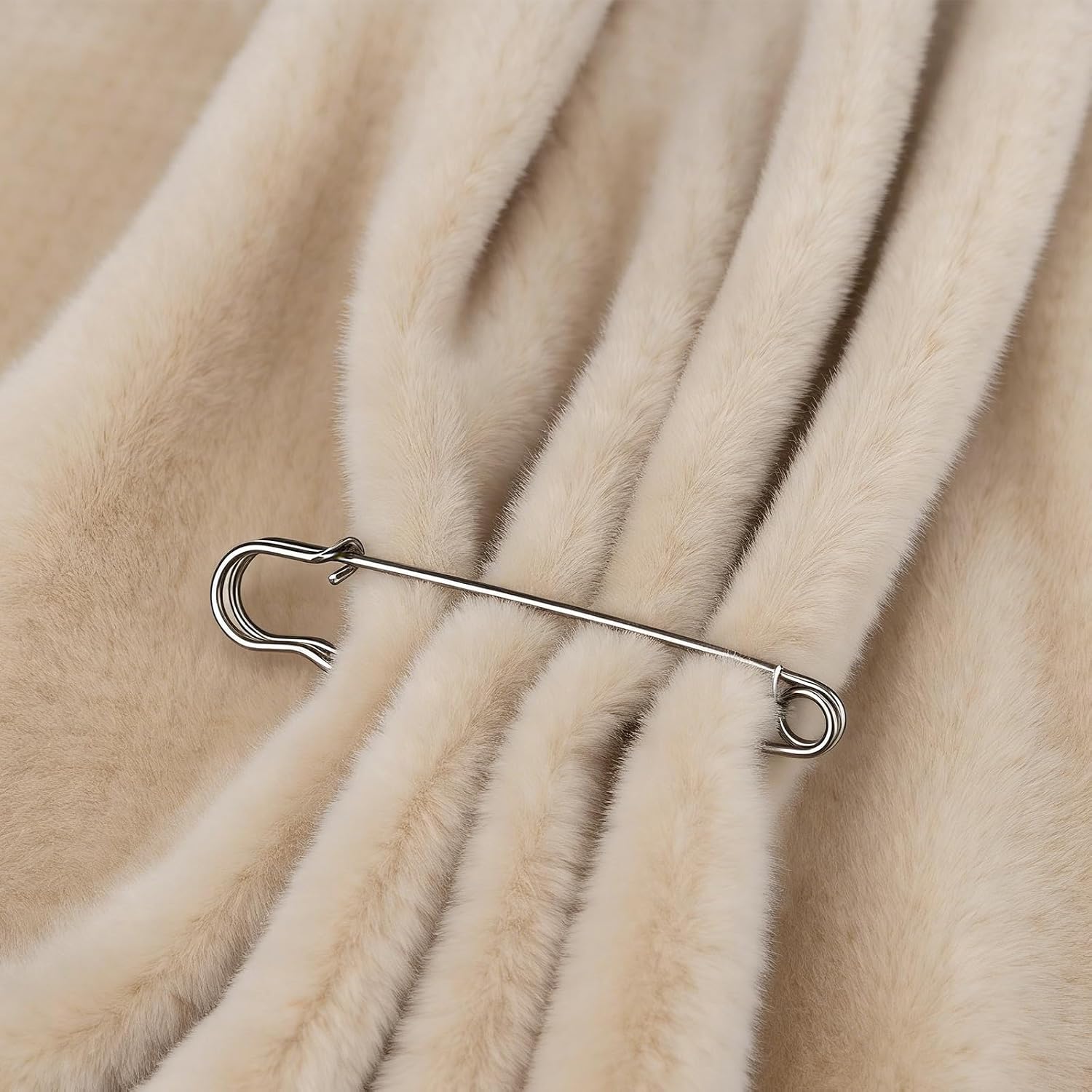 Heavy Duty Safety Pins for Blankets & Clothes, 40 Pack Large Steel Safety Pins for Crafts, Shawls, Kilts, Thick Fabrics.