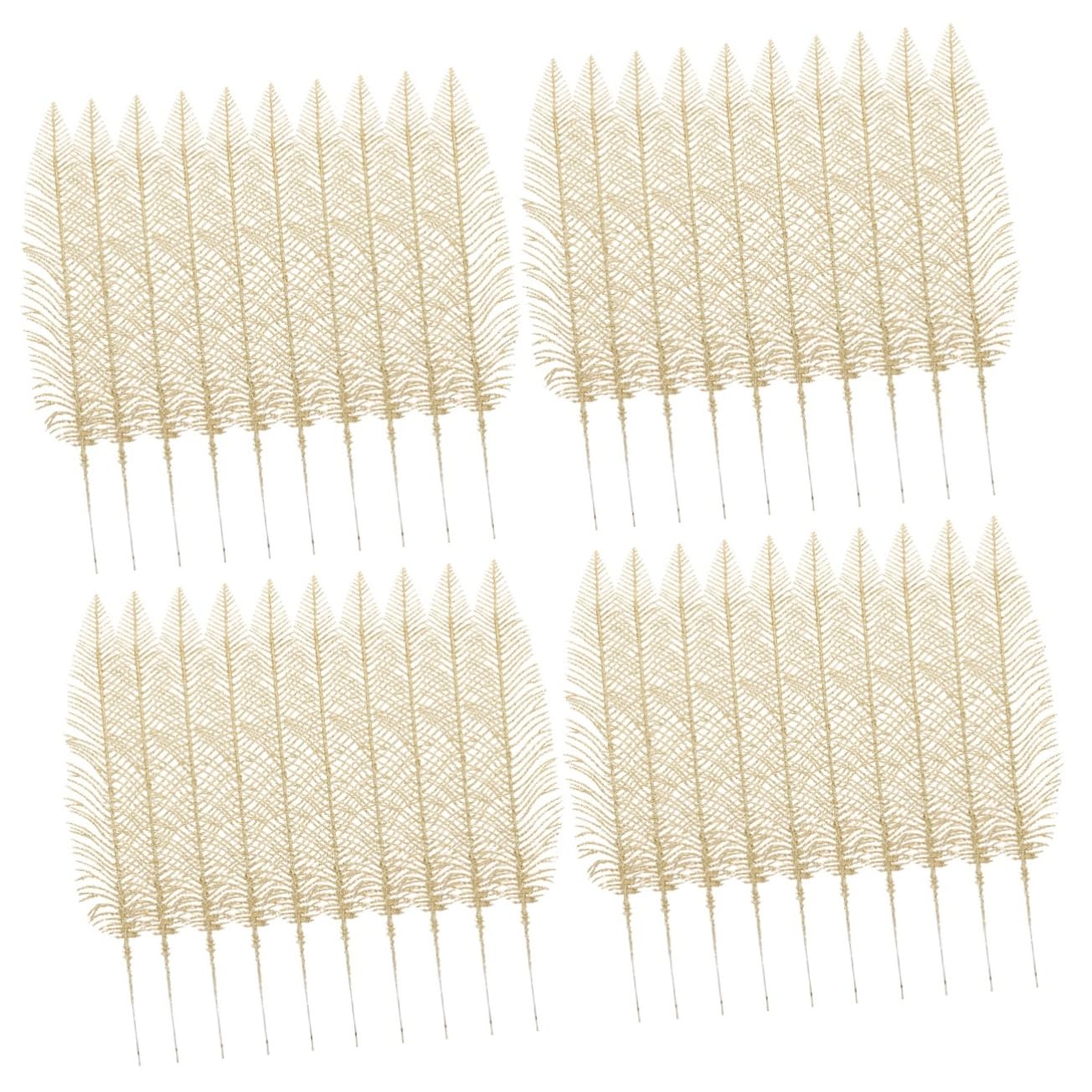 Ciieeo 40 Pz Lama in Polvere D'oro Foglie Finte Ramo Di Foglie Di Natale Foglie Di Natale Artificiali Plettri Natalizi Glitterati Abbellimenti Floreali Decorazioni Natalizie Plastica