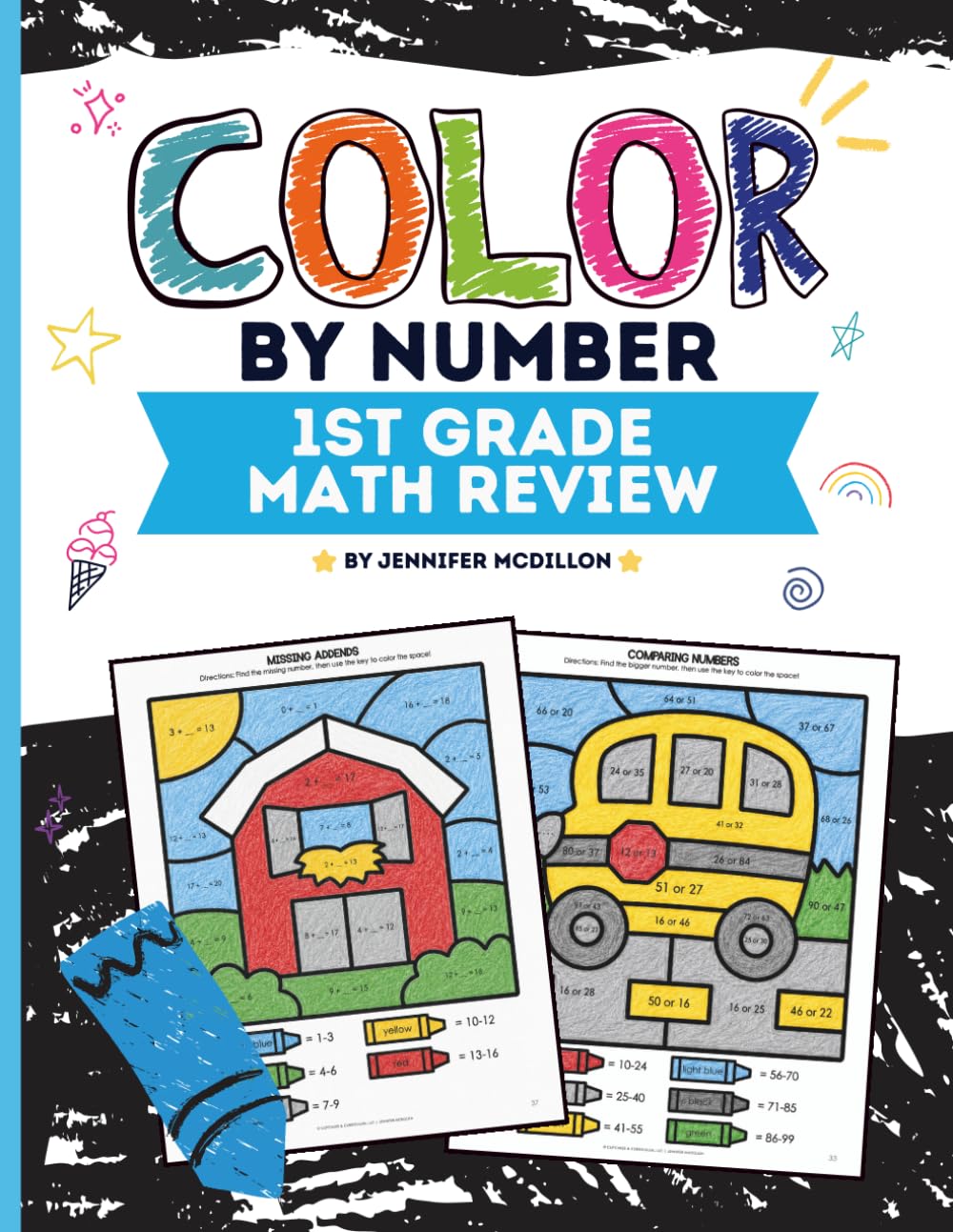 Color by Number 1st Grade Math Review (Color by Number with Math)