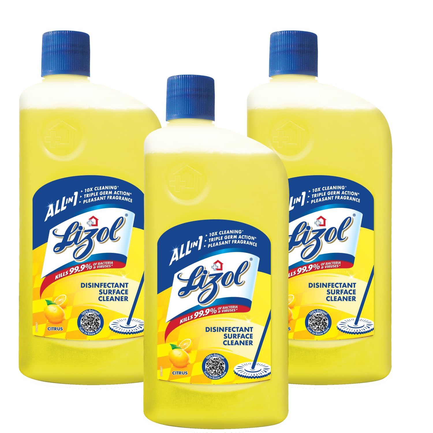 Lizol 500 ml (Pack of 3) - Citrus, Disinfectant Surface & Floor Cleaner Liquid |Suitable for All Floor Cleaner Mops | Kills 99.9% Germs| Indias #1 Floor Cleaner (B07CJ5QNNC) Amazon Price History, Amazon Price Tracker