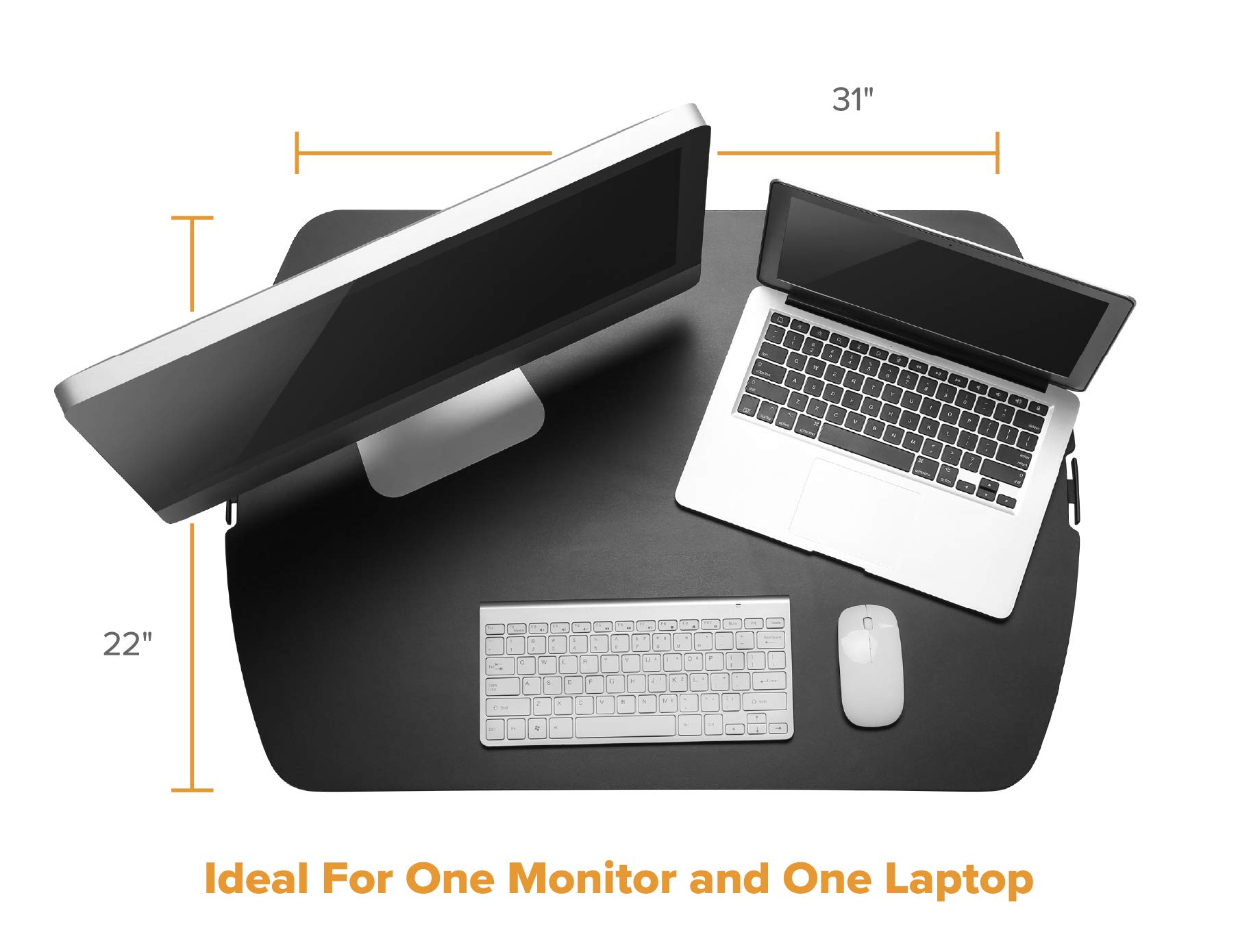 Bostitch Office STND-3122BK Convertisseur de bureau à hauteur réglable avec station de charge sans fil Noir