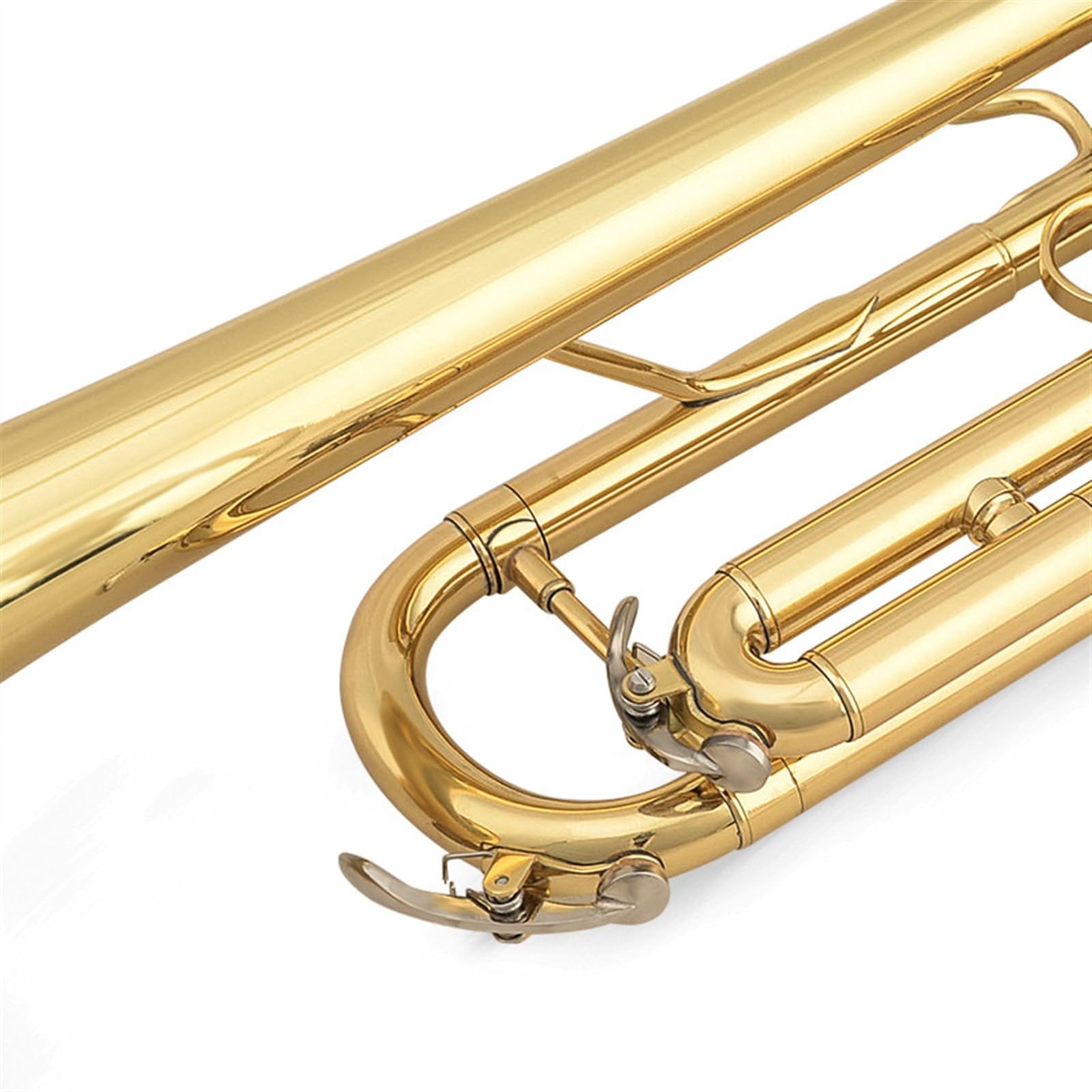 Trąbki Trąbka B-dur Lakierowany Mosiężny Instrument Muzyczny Przenośny Profesjonalny Początkujący Trwały