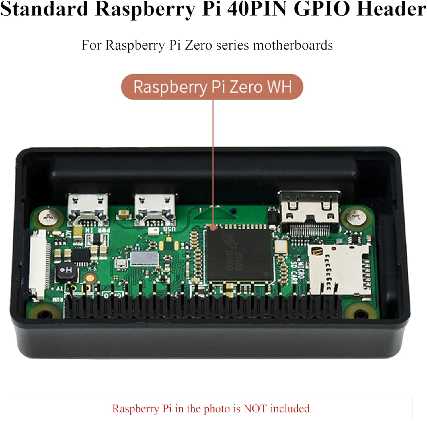 2.13inch Touch e-Paper Display with ABS Case for Raspberry Pi Zero 2 W/Raspberry Pi Zero/Pi Zero W/Pi Zero WH, 250x122 Pixels E-Ink, Paper-Like Effect Support Partial Refresh