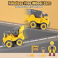 Vista 7 de LUDILO Toddler Kids Toys Boys 3-5: Mini DIY Assembly Stem Learning Educational Building Toy Cars with Electric Drill Sandbox Beach Construction Toy