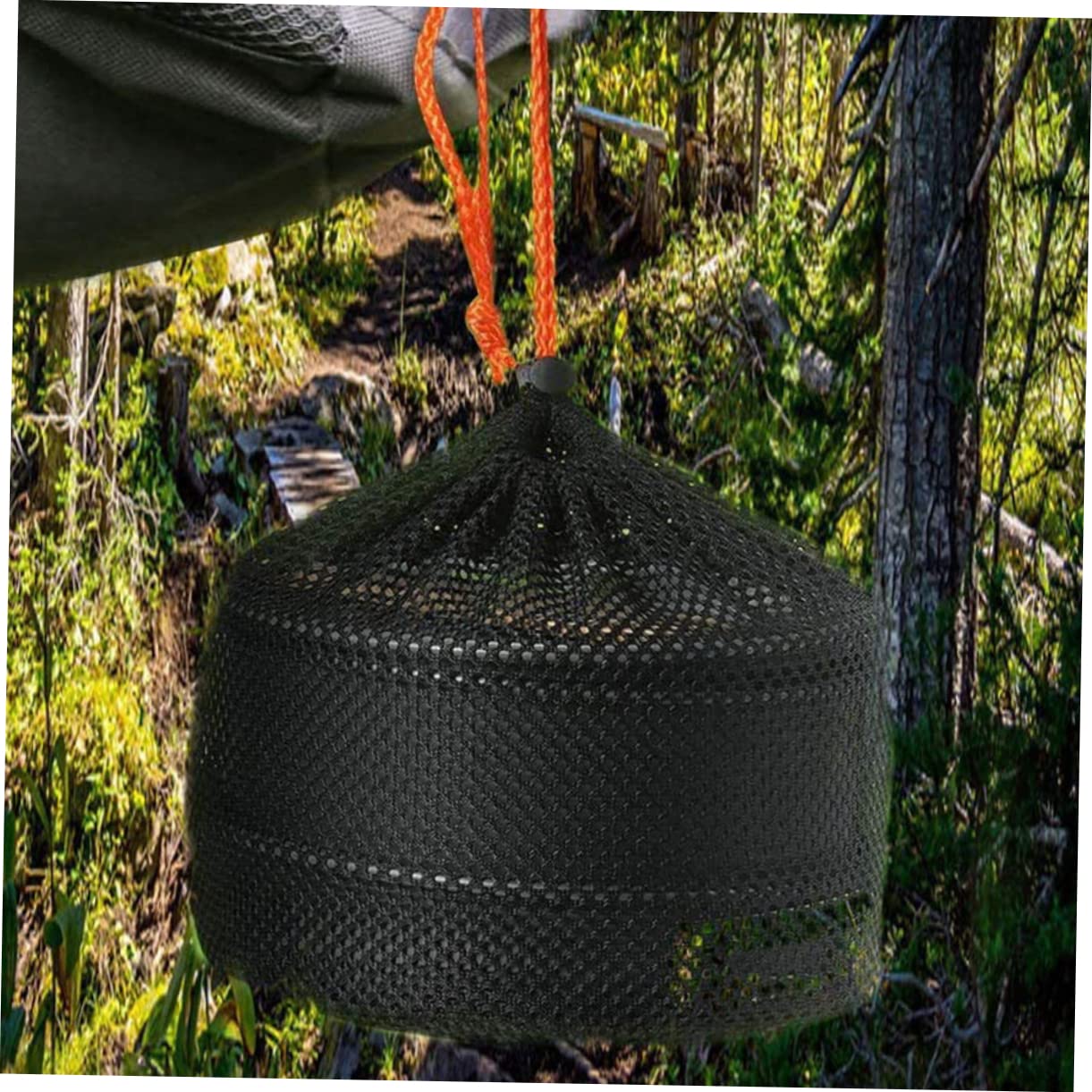 YARNOW Juego de Utensilios de Cocina Set de Ollas y Tetera para Acampar Portátil Aleación de Aluminio Ligera Color Negro para 2-3 Personas Adecuado para Camping y Actividades al Aire