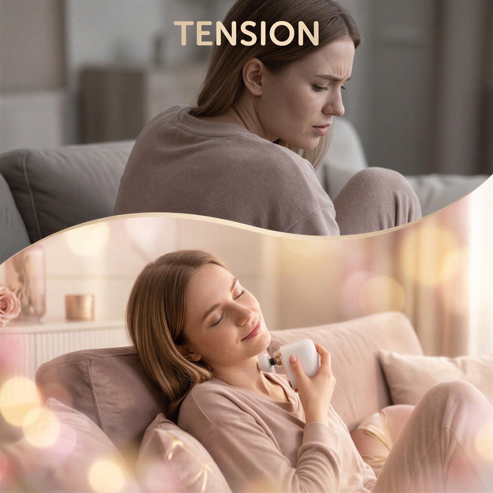 Taschen-Massagegerät, tragbares Mini-Massagegerät mit starkem Motor und leisem Betrieb, für Muskelregeneration bei Frauen, für Nacken, Rücken und Arme, ideal für Gym, Reisen und Alltag