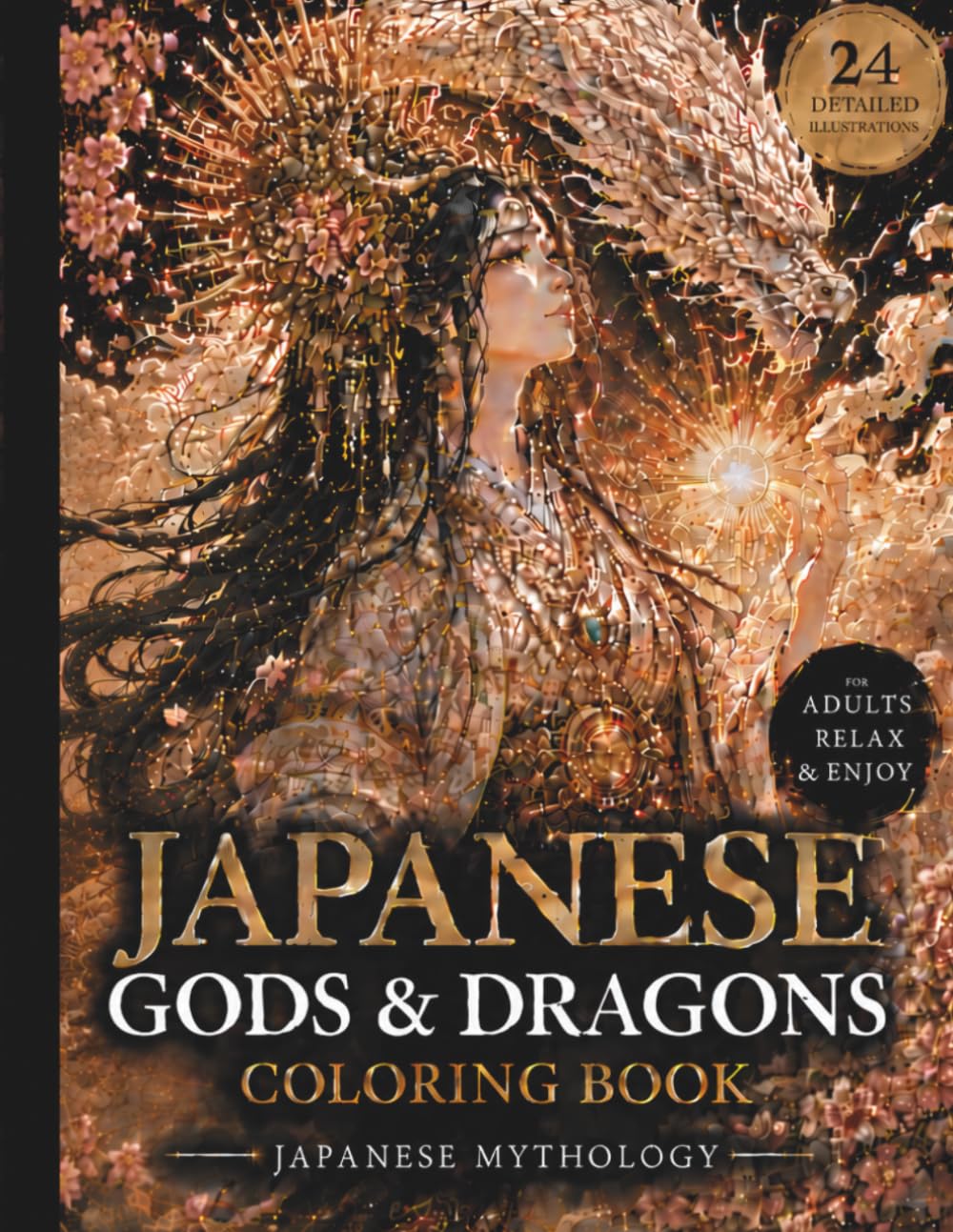 JAPANESE GODS & DRAGONS COLORING BOOK: JAPANESE MYTHOLOGY (JAPANESE COLORING BOOK)