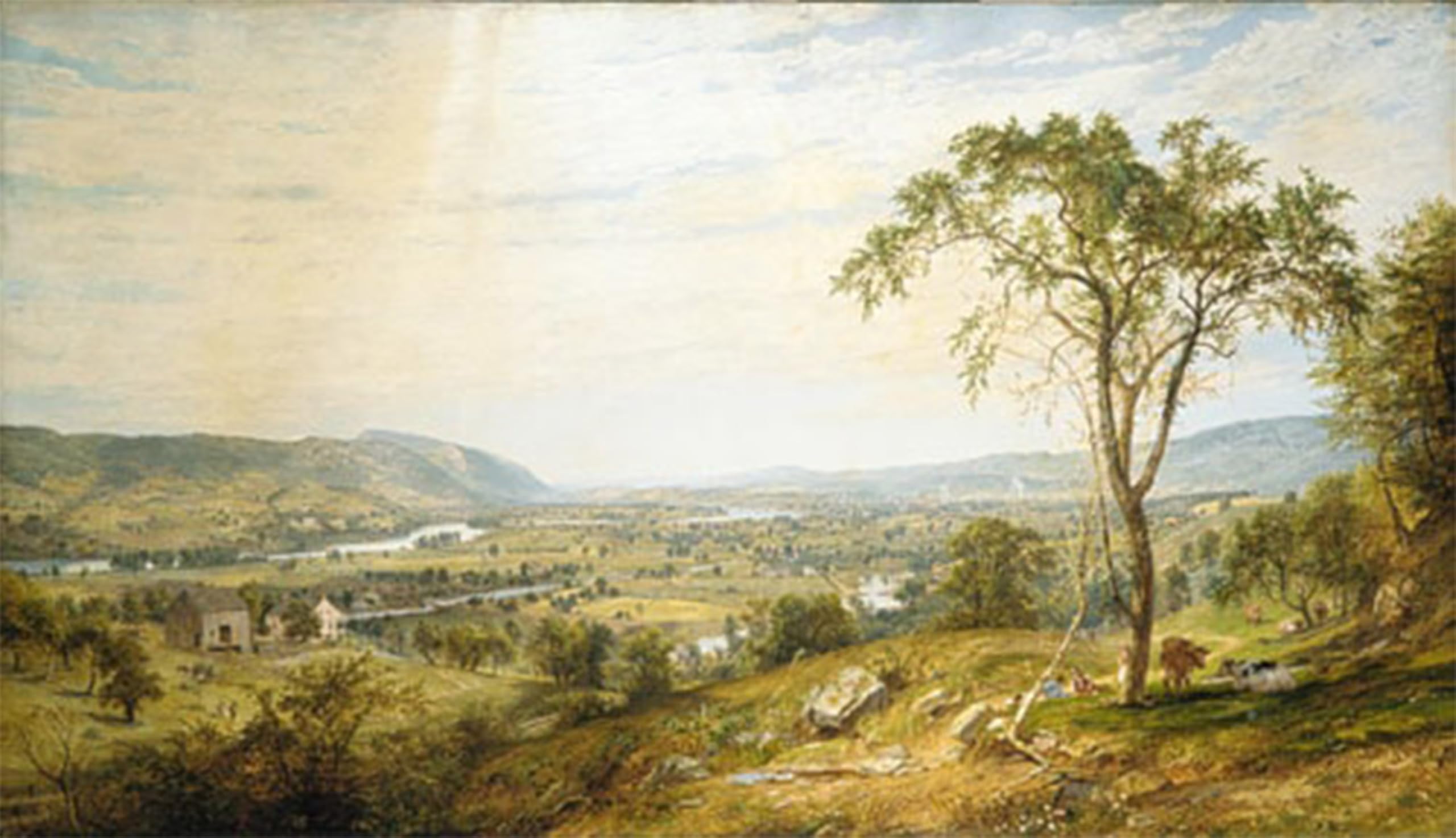 SERENDIPITP Aesthetic Poster Photo Wall Print Retro Picture The Valley of Wyoming Jasper Cropsey Modern Wall Artwork for Home Decor 60x90cm