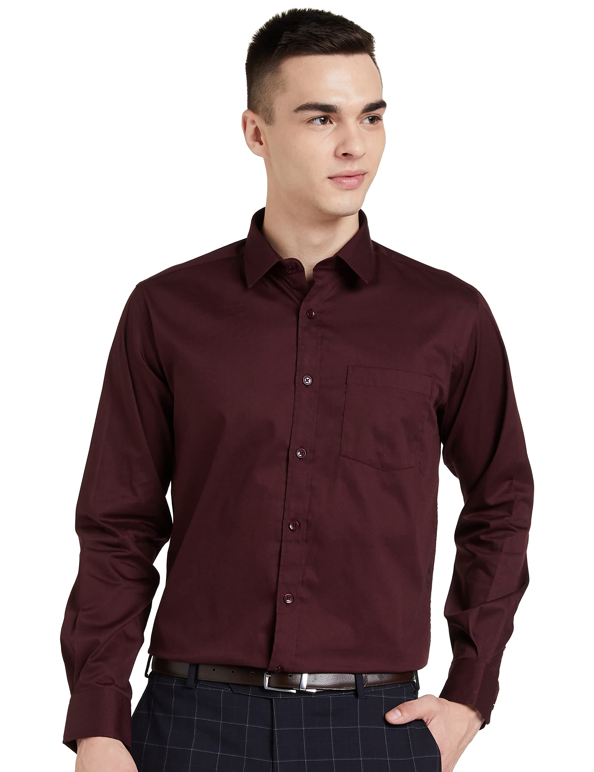 Sponsored Ad - Men's Solid Cotton Formal Shirt | Plain | Full Sleeve - Regular Fit (Available in Plus Sizes)