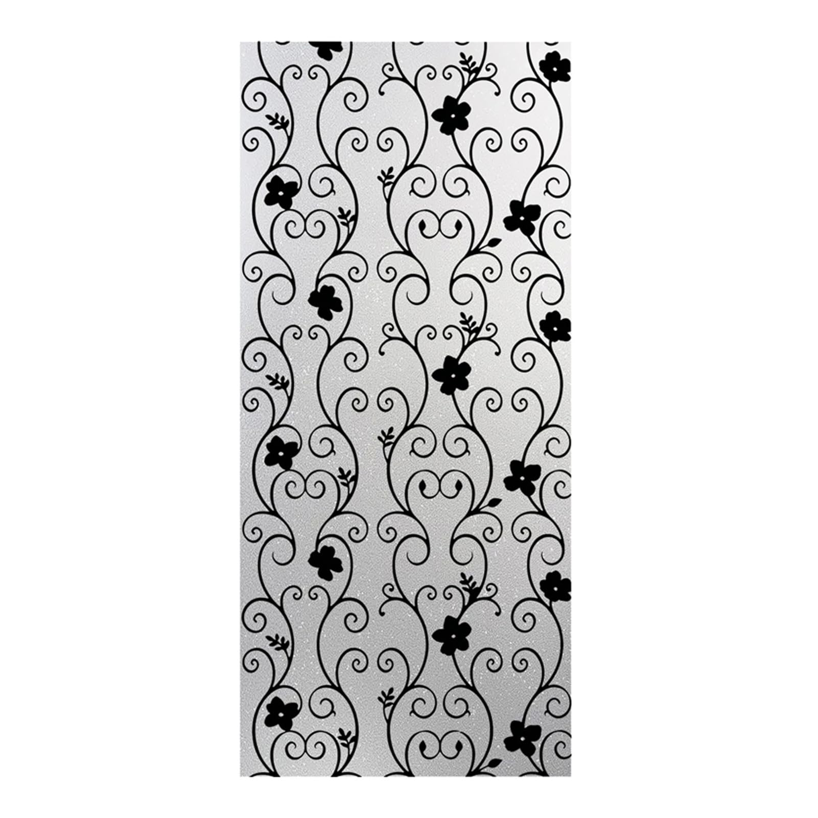 Window Privacy Film, Static Window Clings, Decorative Plants Butterflies Non-Adhesive Sticker, Blocking Heat Control Window
