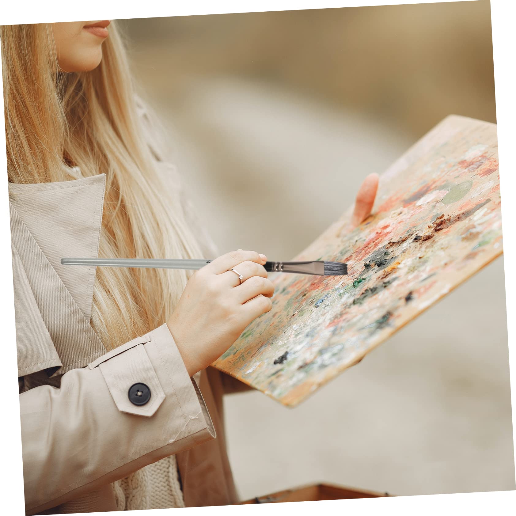 1juego Pinceles De Pintura Para Acuarela y Óleo Herramientas Profesionales De Artista Diseño Ligero y Compacto Para Dibujo y Pintura