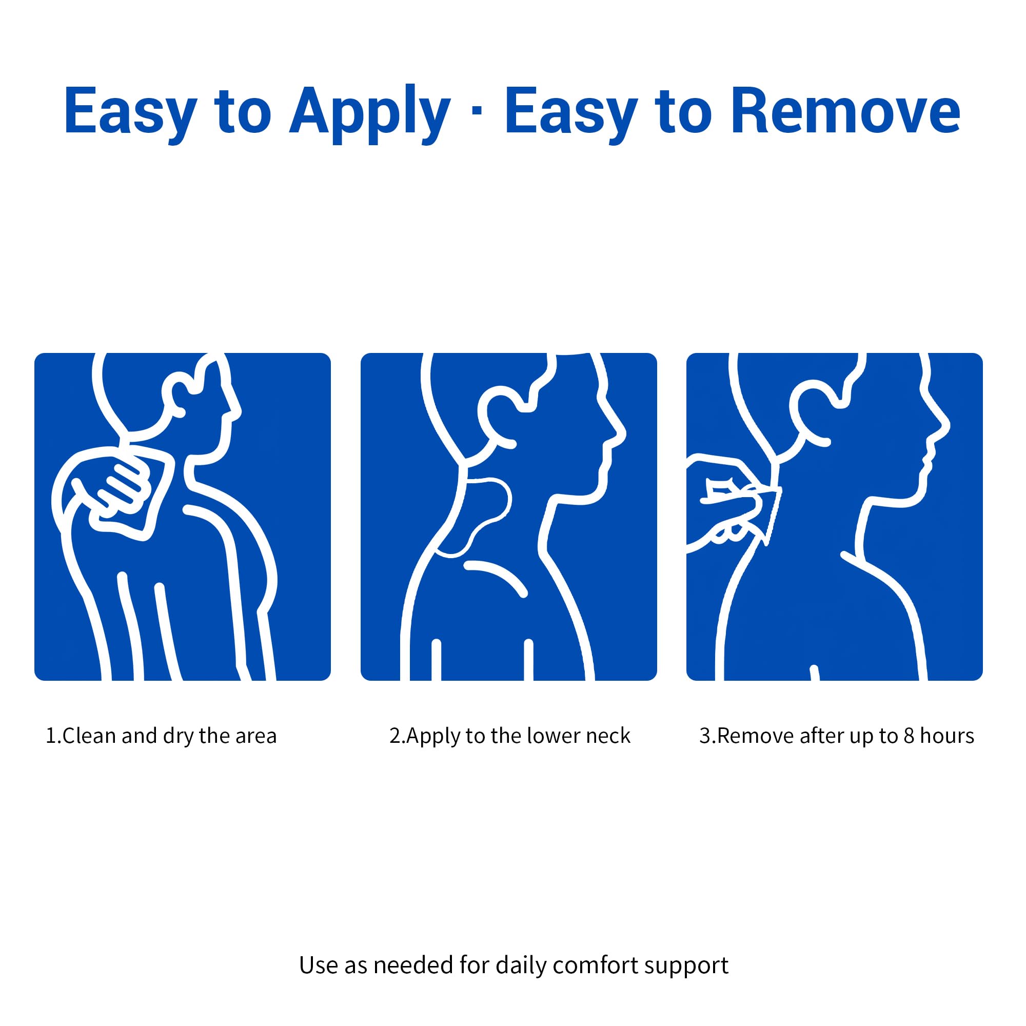 EAYONYUM 100 parches térmicos para el cuello, máxima resistencia para cuello, hombros, rodillas y espalda, calor de larga duración de 8 horas y fuerte adherencia. Se dirigen a las molestias