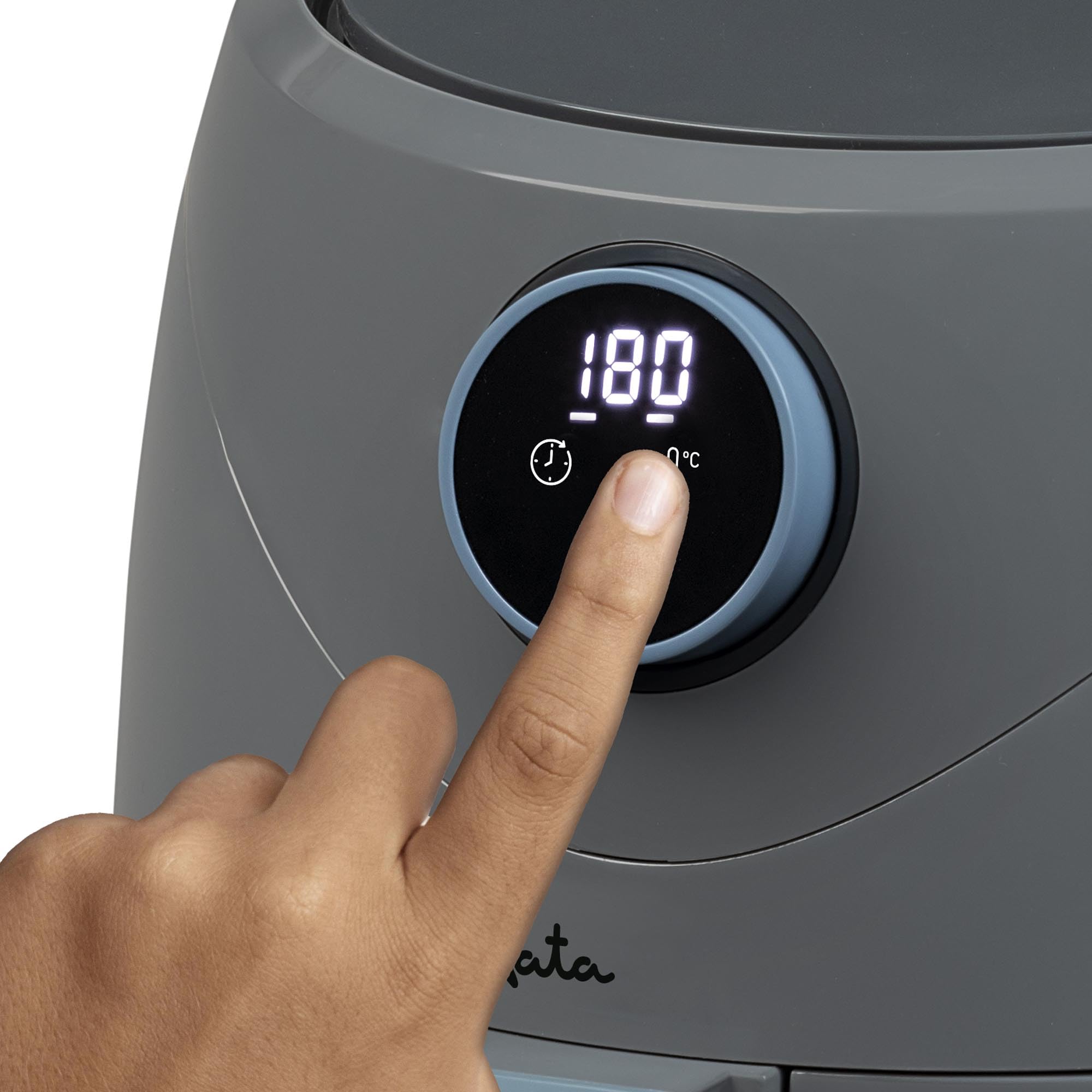 JATA JEFR1229 - Freidora de Aire 5L sin Aceite, 1450W, 200ºC, Pantalla Digital, Programas Automáticos, Antiadherente sin BPA, Temporizador 60 min