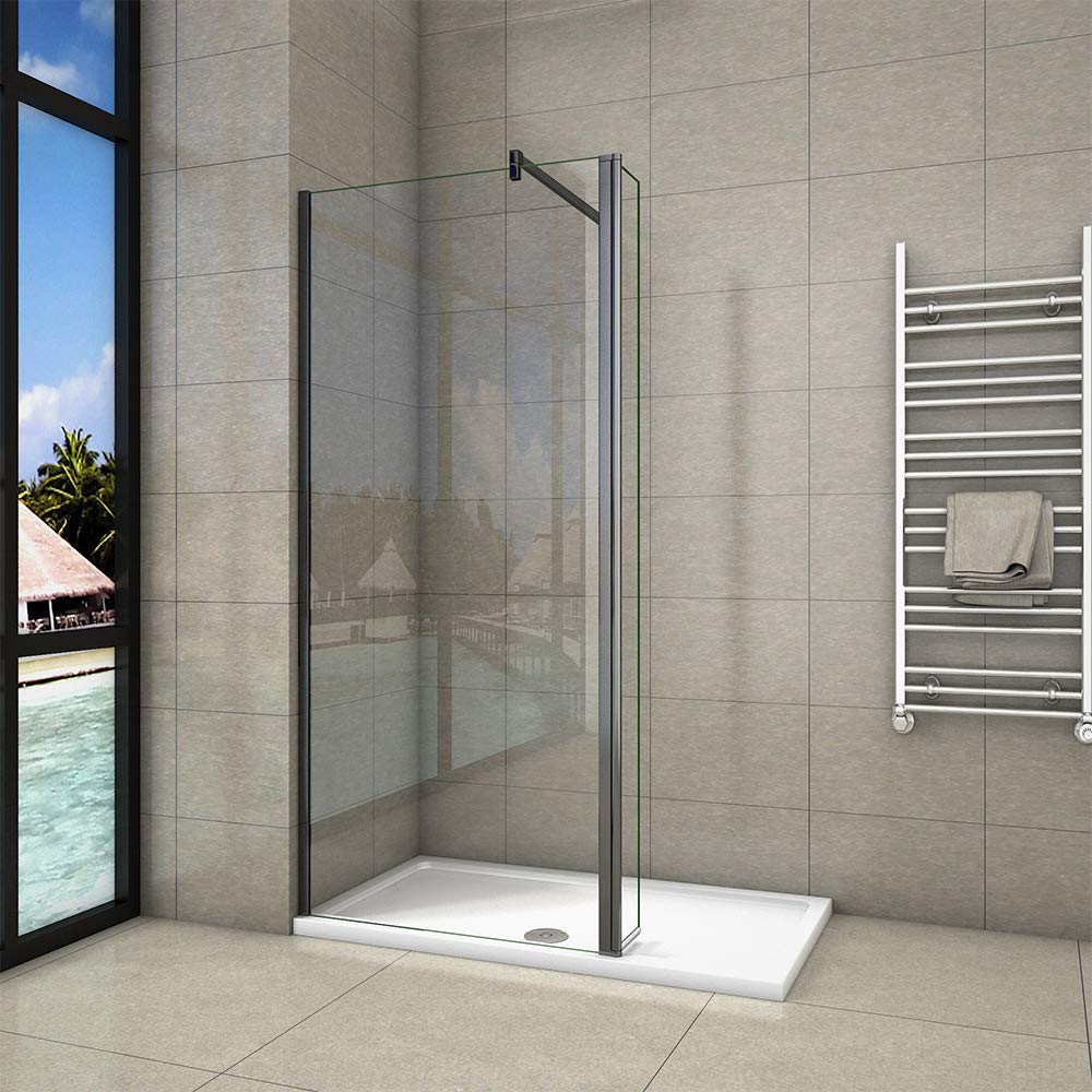 Buy 1000x1950mm Xinyang Walk in Shower Black Rotational Panel Wet Room