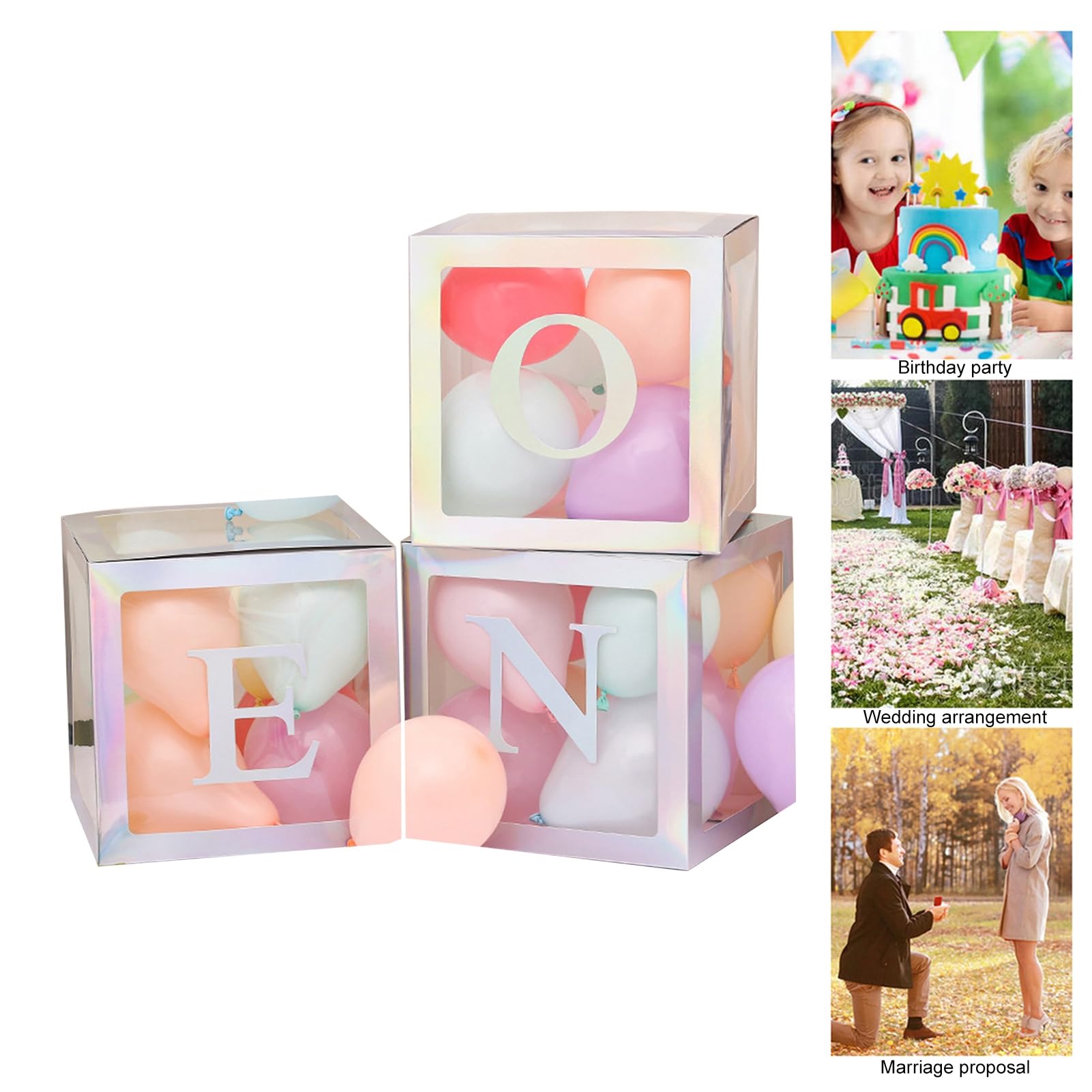 Decorazioni Per Primo Compleanno Ragazze/ragazzi – Scatole Per Palloncini Pastello Con Lettera ONE, Set Completo