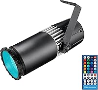 Vista 10 de Luz LED de escenario pinspot - SENLAN 9W RGB 3 en 1 luz de haz por control remoto IR