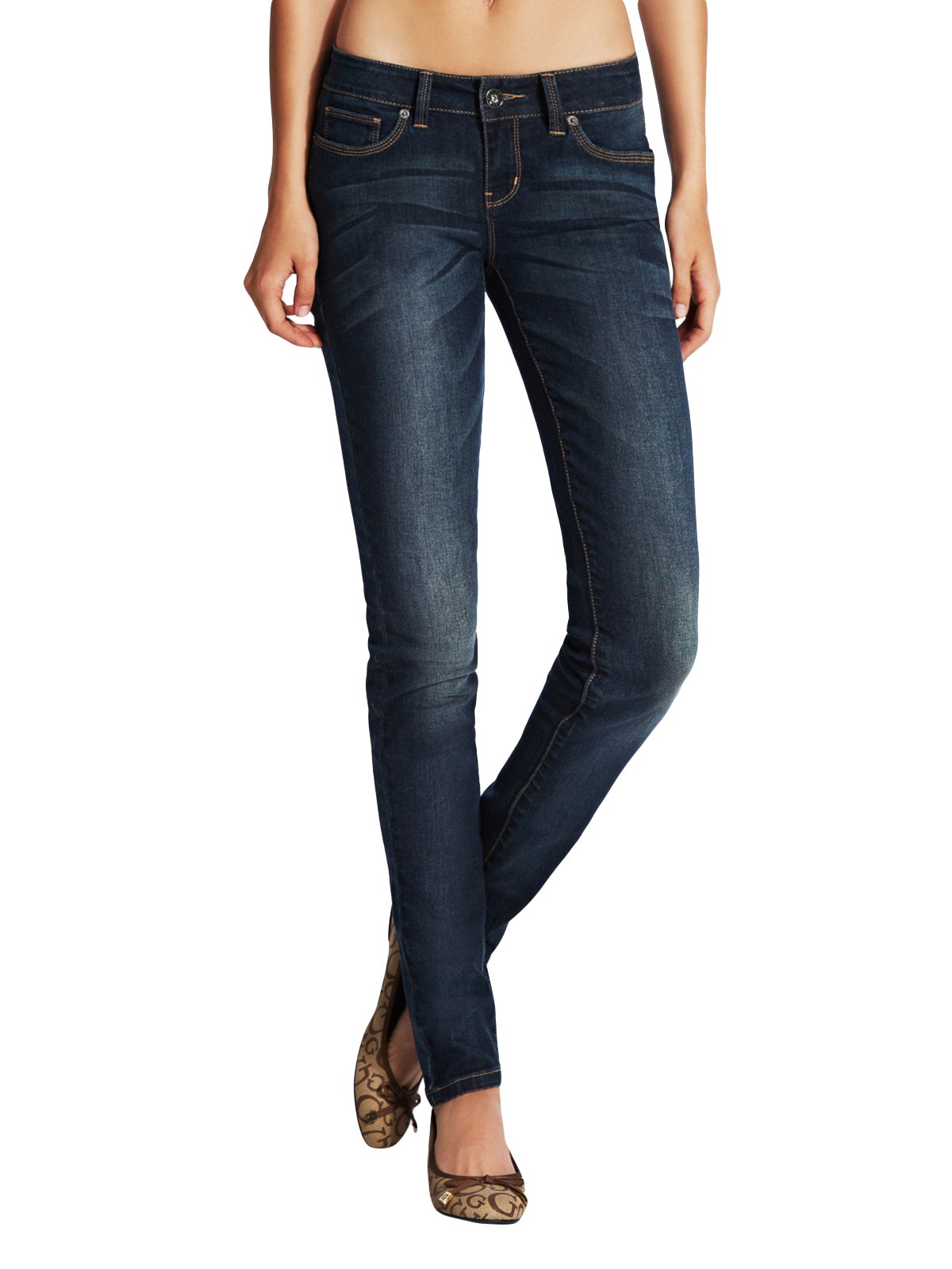 GUESS Factory Women's Sienna Curvy Skinny Jeans In Dark Wash