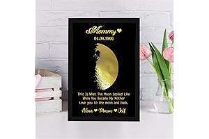 Personalized Moon Phase Frame Plaque Custom What the Moon Looked Like When You Were Born