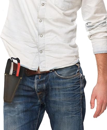 Miniatura 6 de Funda de podadora de cuero de jardín,Funda de herramienta para tijeras de podar de jardinería,Cubierta protectora de tijera duradera