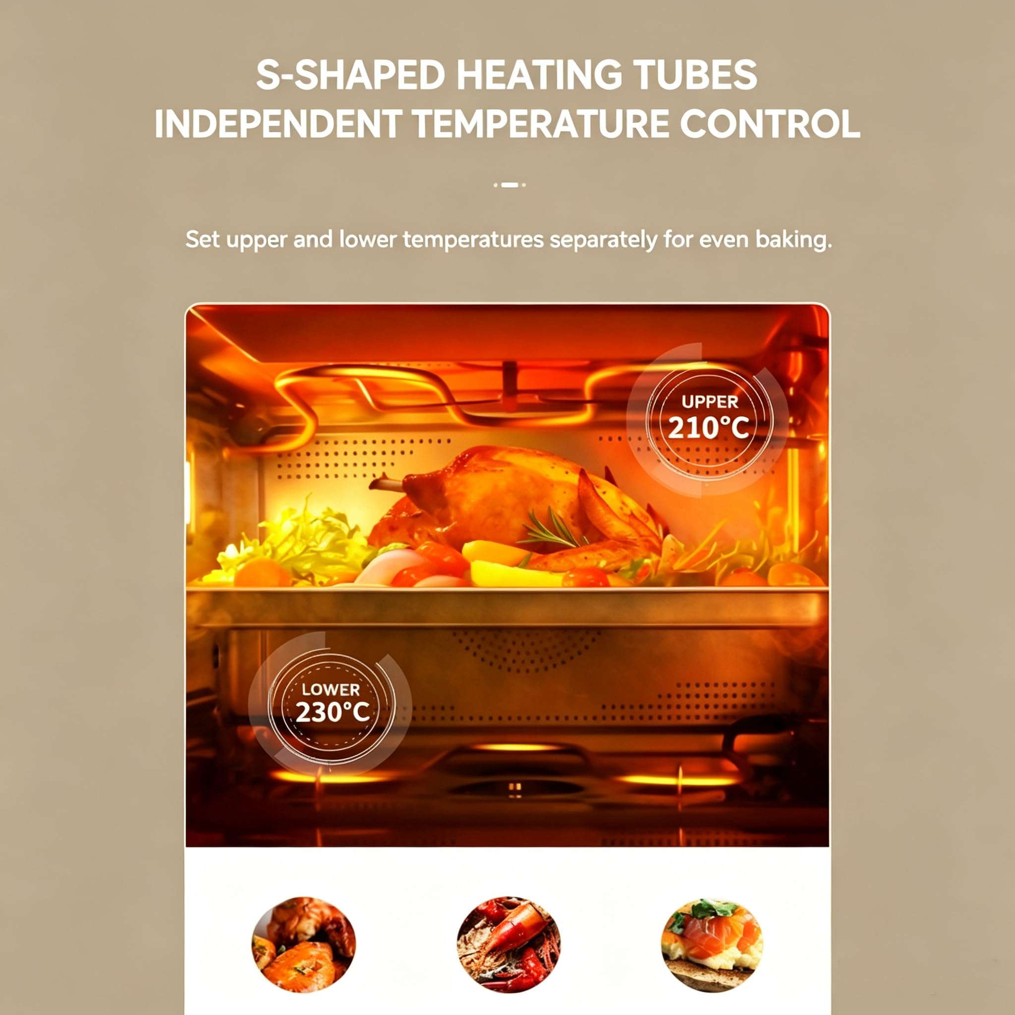 Forno Elettrico Intelligente Da 1000w, Grill Elettrico Da Banco Da 22 Litri