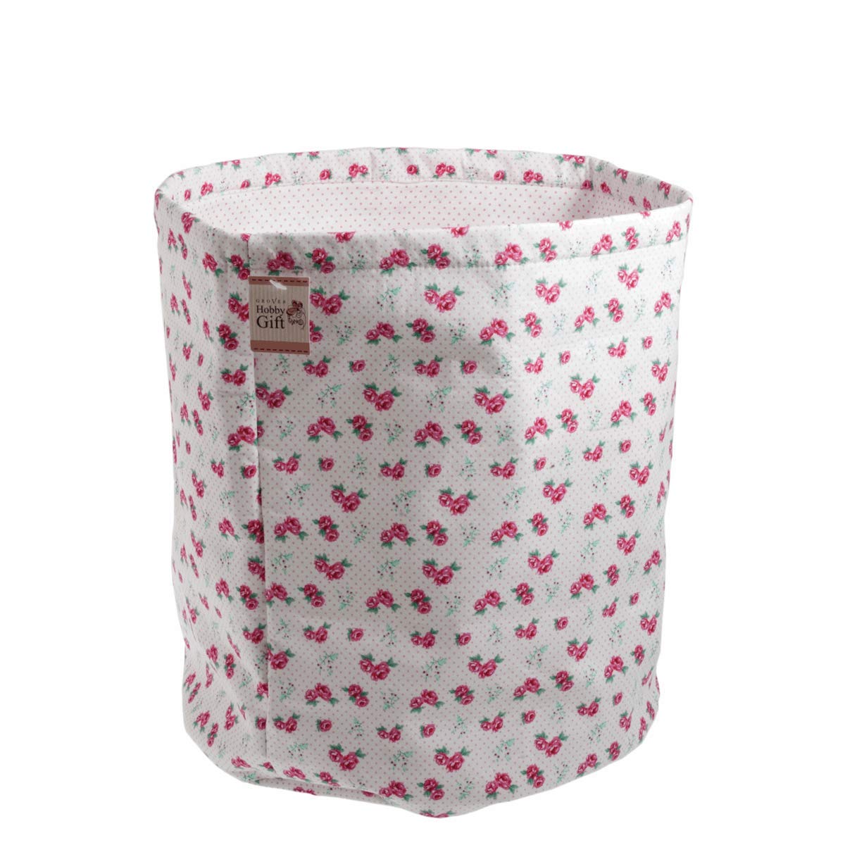 Hobbygift TK22118 | Fabric and Yarn Storage Bucket | Rose Spot | 31 x 38 x 31cm