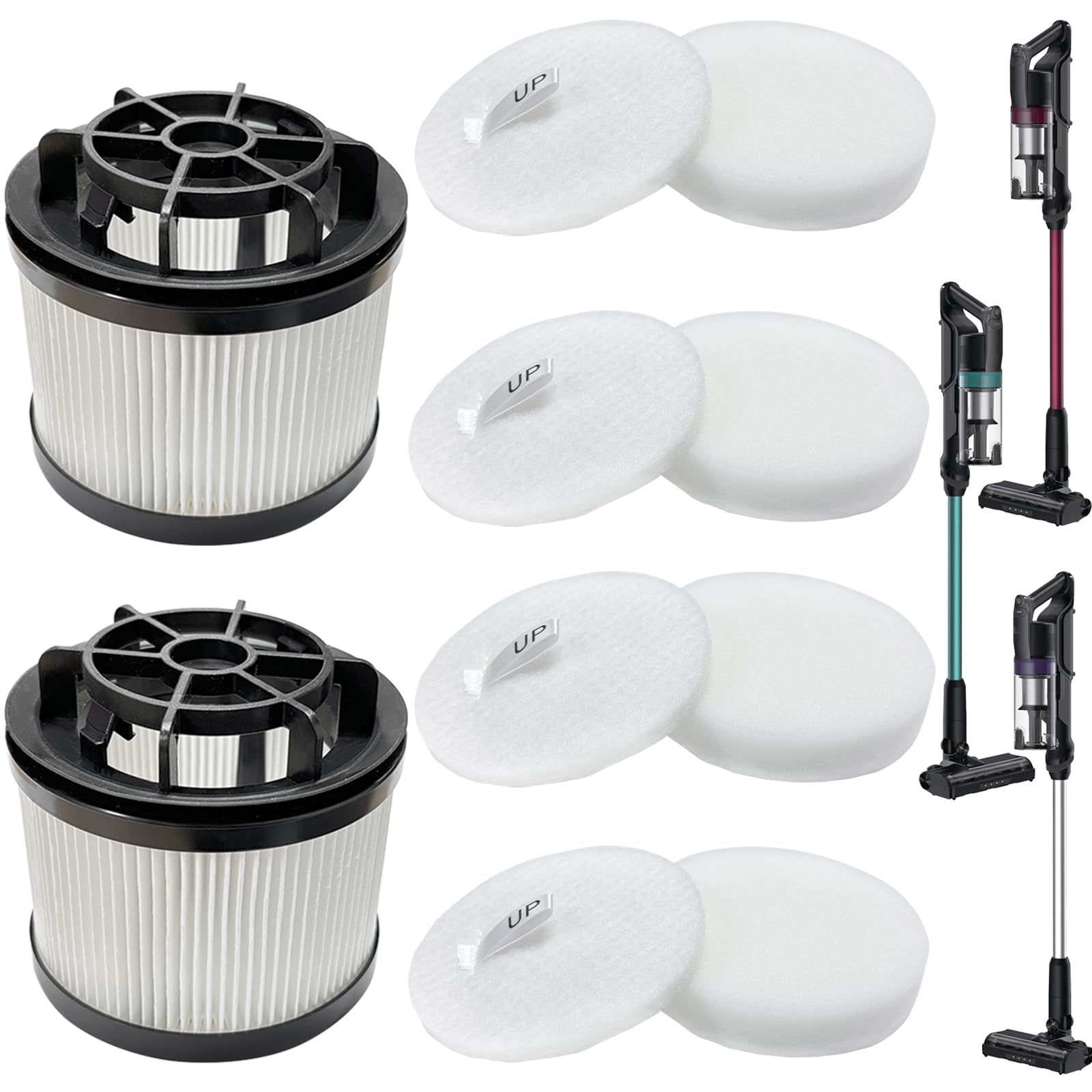 2 Pack T119 Exhaust Filter with 4 Pack S143 Pre-Motor Filter Set Compatible with Hoover HF1 PLUS Cordless Vacuum Cleaner: HF1P10P 011, HF1P10H 011, HF1P10PX 011, HF1P10HX 011, HF1P10P 001, HF1P10H 001