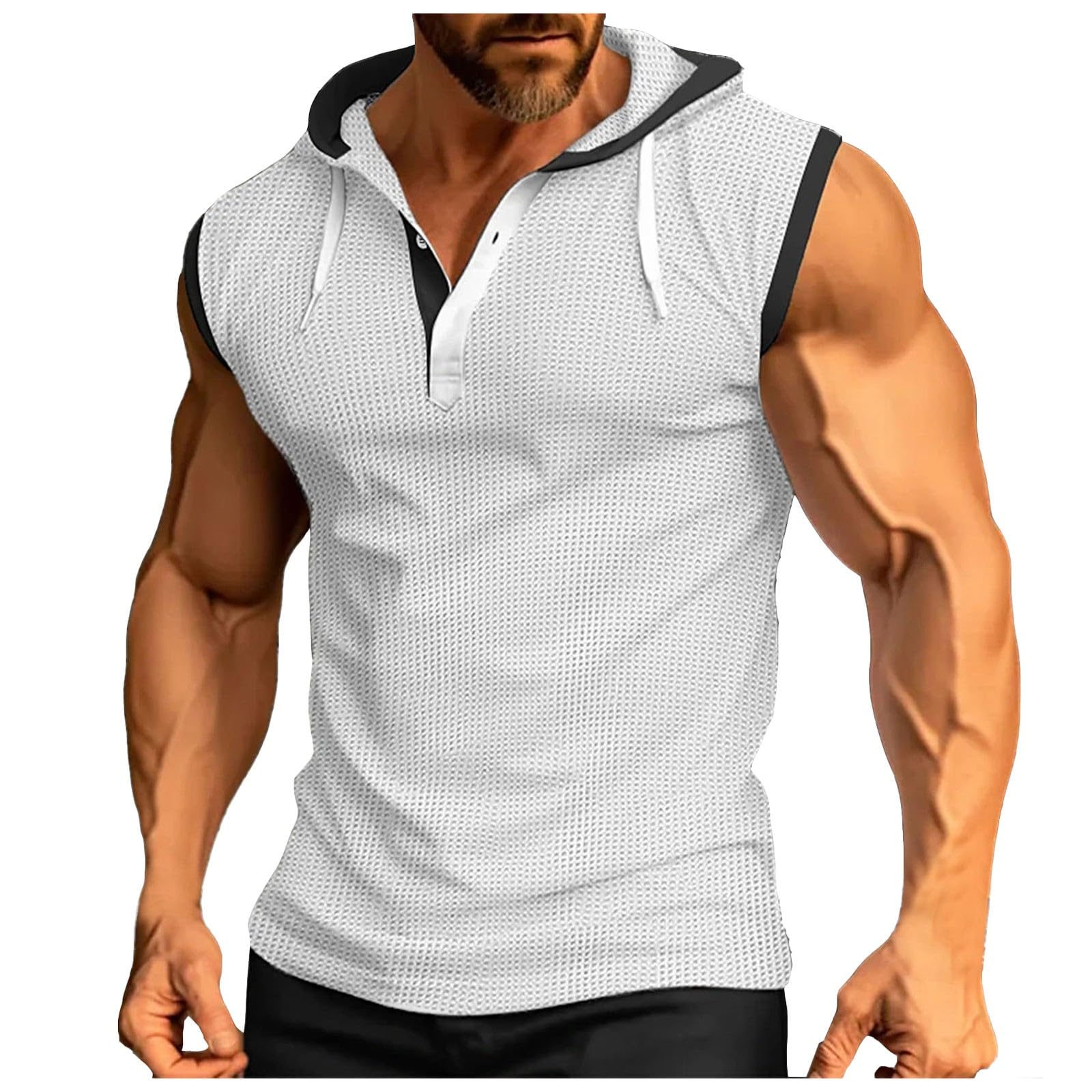 Débardeur Homme Marcel Fitness - Respirant Et Amincissant - Pour Sport Et Casual - Taille 4XL Noir
